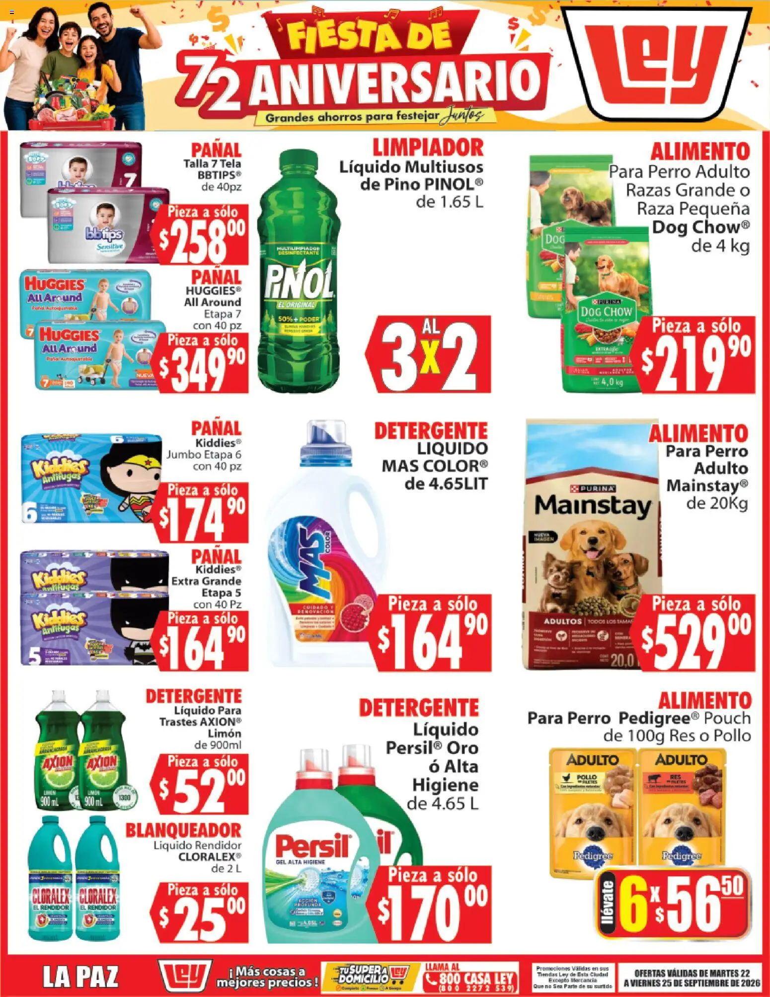 Nuevas ofertas de Casa Ley válidas en toda la República Mexicana desde el 22/09/2026. ¡Encuentra las mejores ofertas en Casa Ley folleto Autoservicio La Paz! | Página: 4 | Productos: Pollo, Detergente, Limón, Limpiador