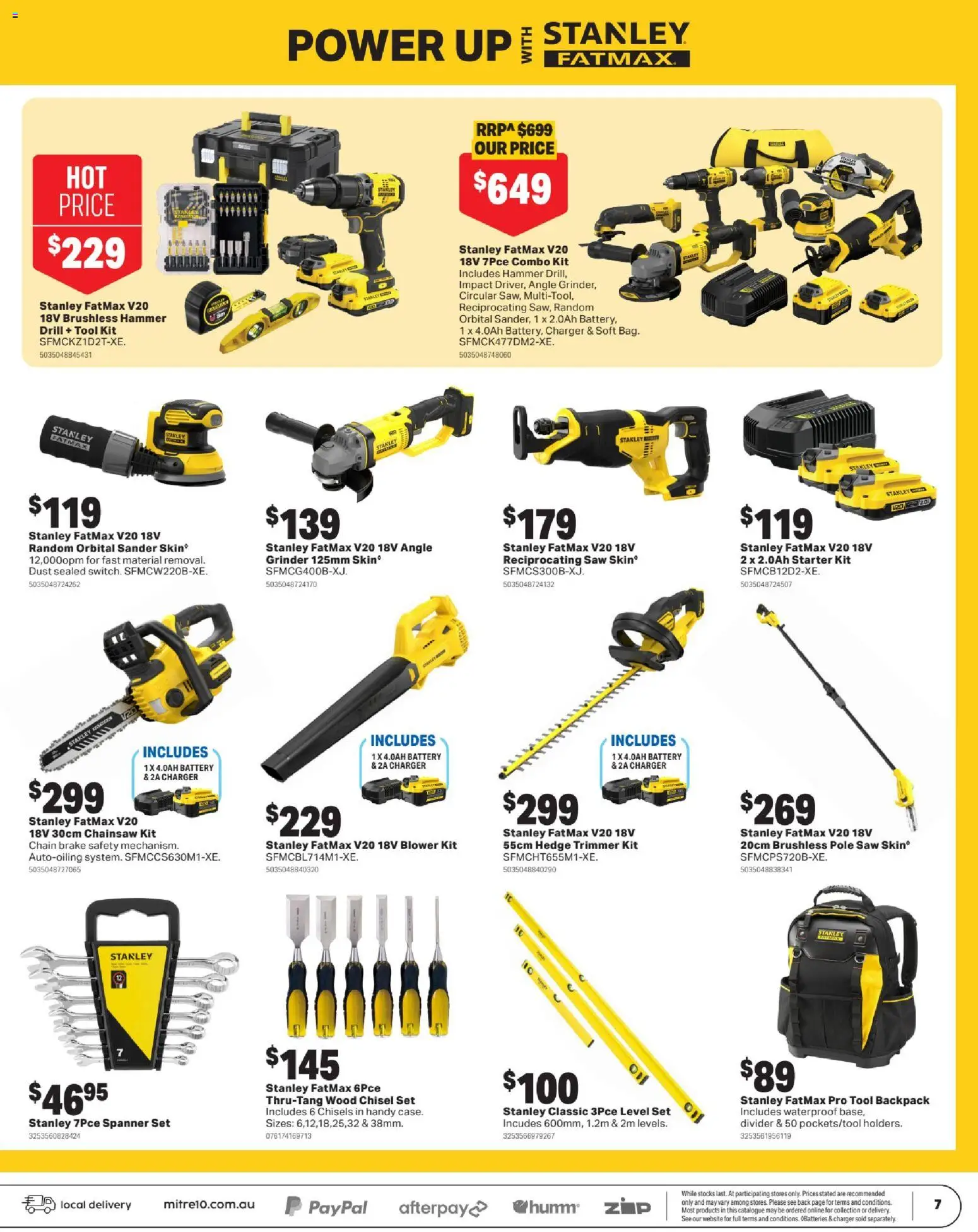 Mitre 10 catalogue - valid from 27.05.2026 | Page: 7 | Products: Battery, Saw, Chainsaw, Backpack
