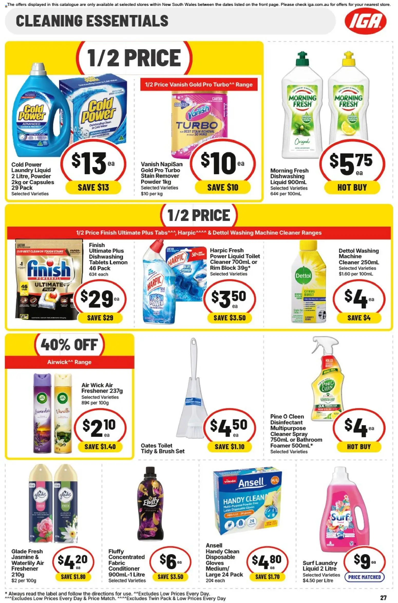 IGA catalogue - valid from 01/07/2026 | Page: 27 | Products: Toilet, Brush, Water, Tablets