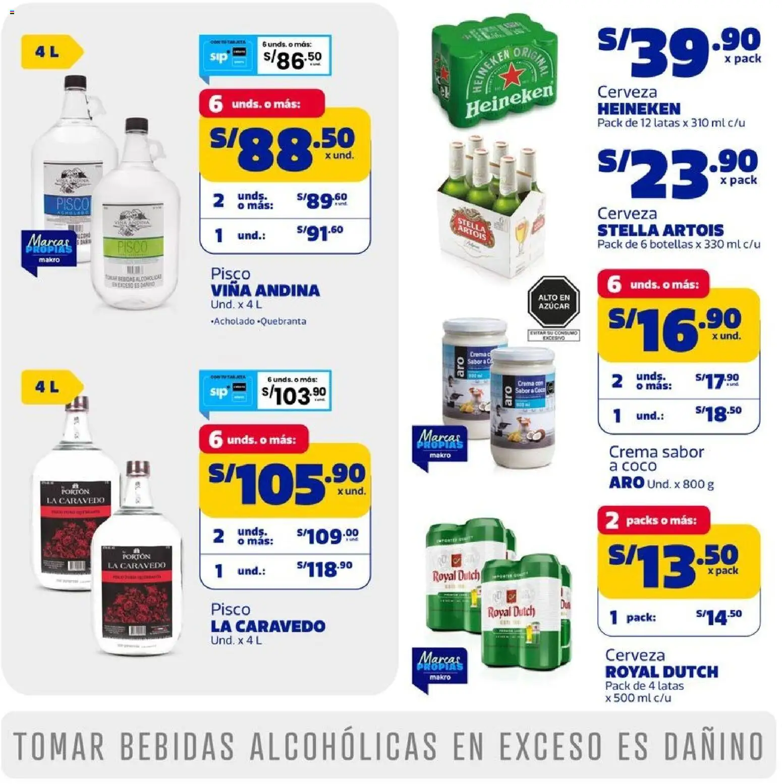 Catálogo Makro válido desde 04.06.2026 | Página: 25 | Productos: Cerveza, Crema