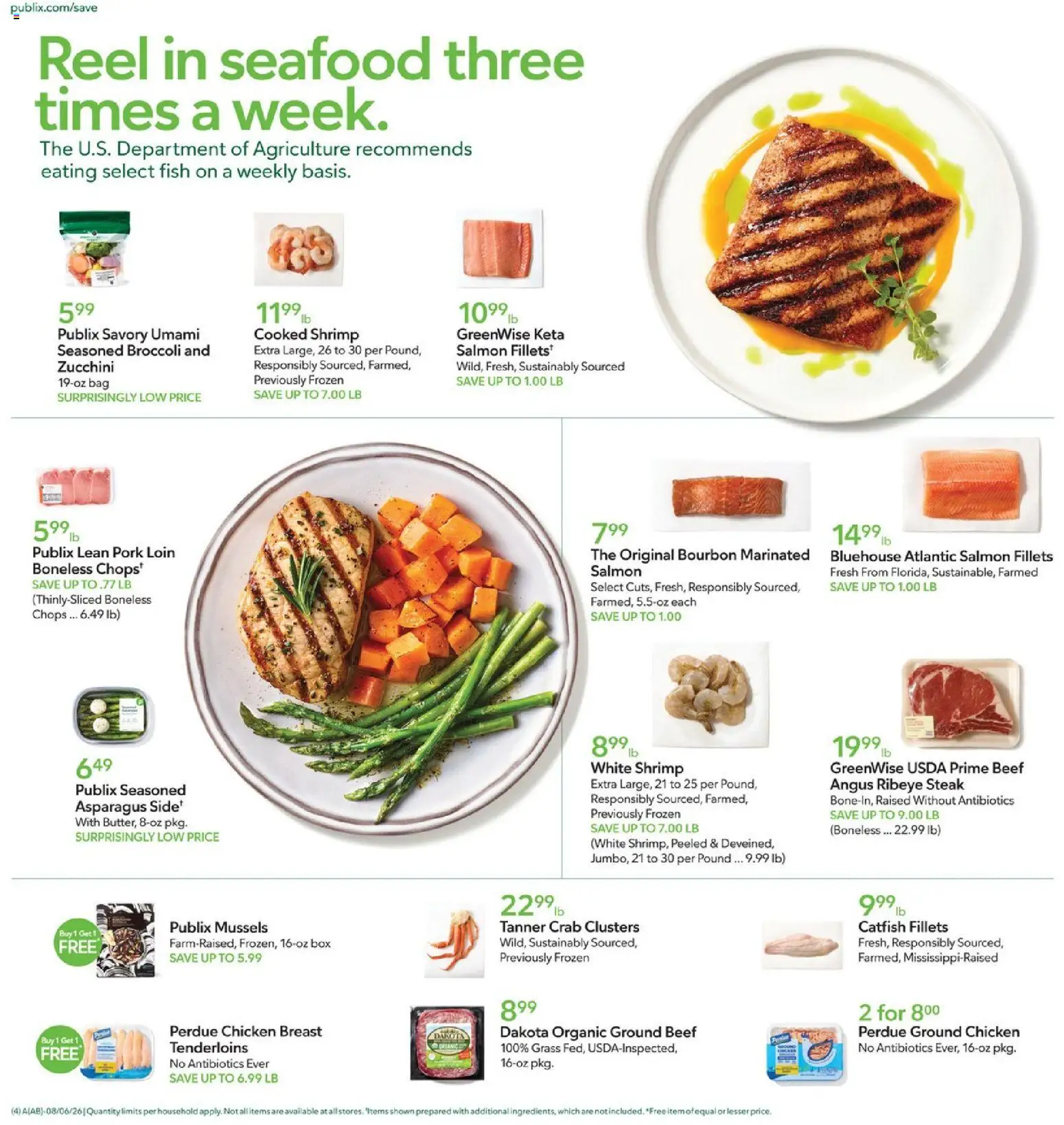 Publix Weekly Ad - valid from 08/05/2026 | Page: 4 | Products: Box, Bourbon, Seafood, Bag