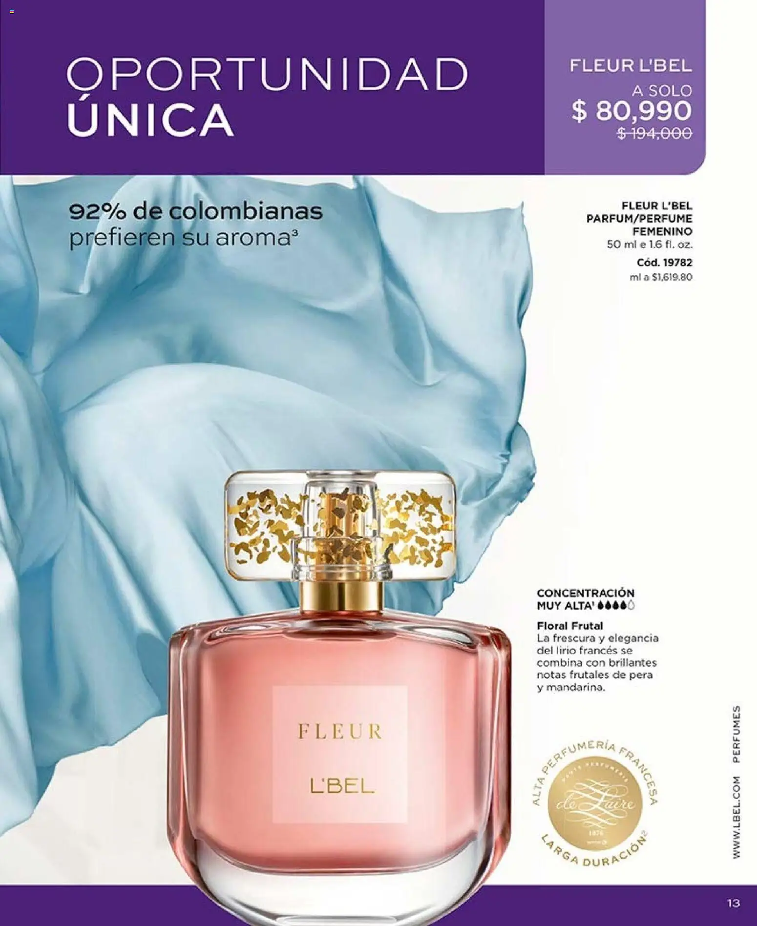 L'Bel revista - valida desde el 17/08/2026 | Página: 13 | Productos: Perfumes, Pera