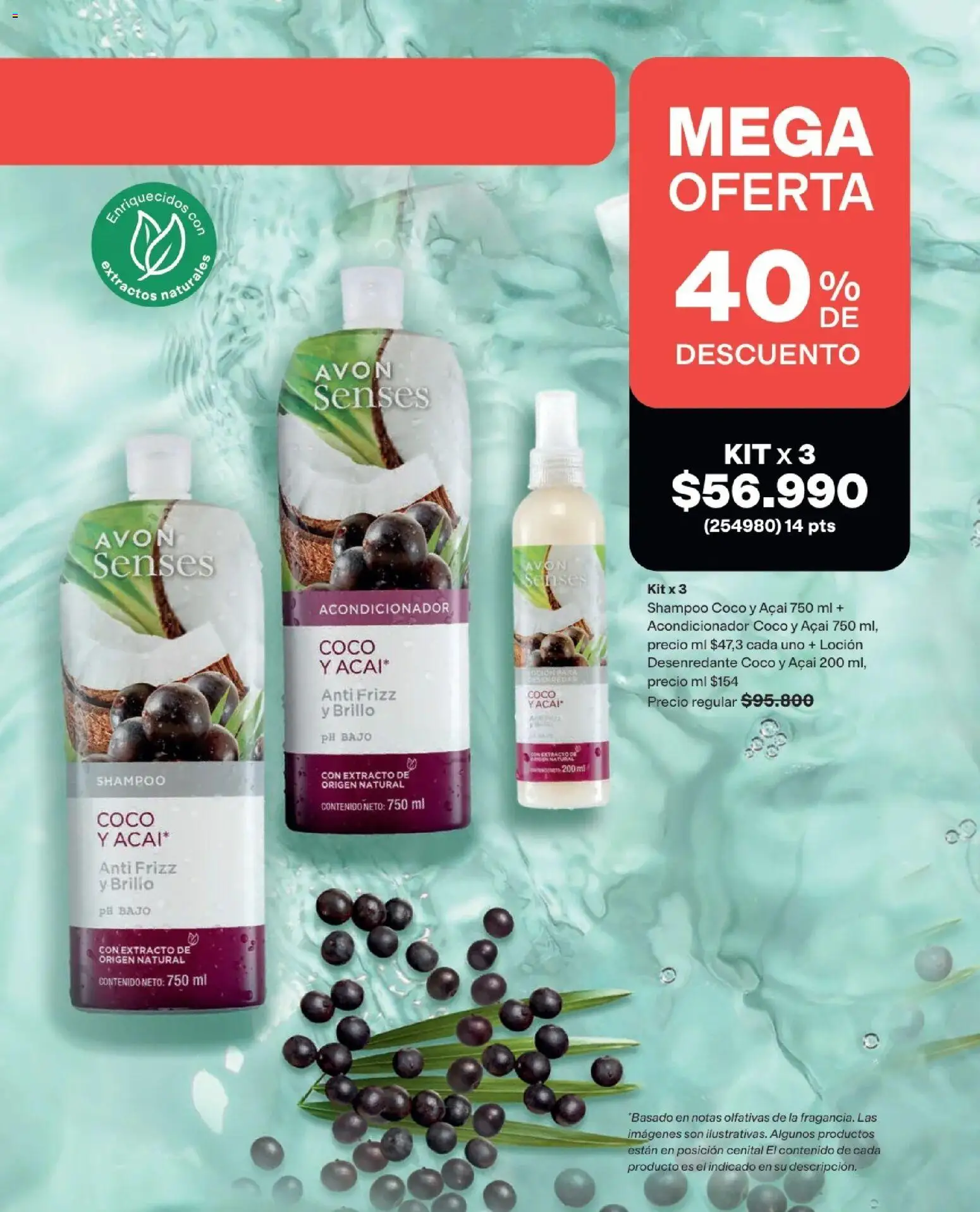 Avon revista - valida desde el 15.06.2026 | Página: 190 | Productos: Brillo, Loción, Coco, Acondicionador