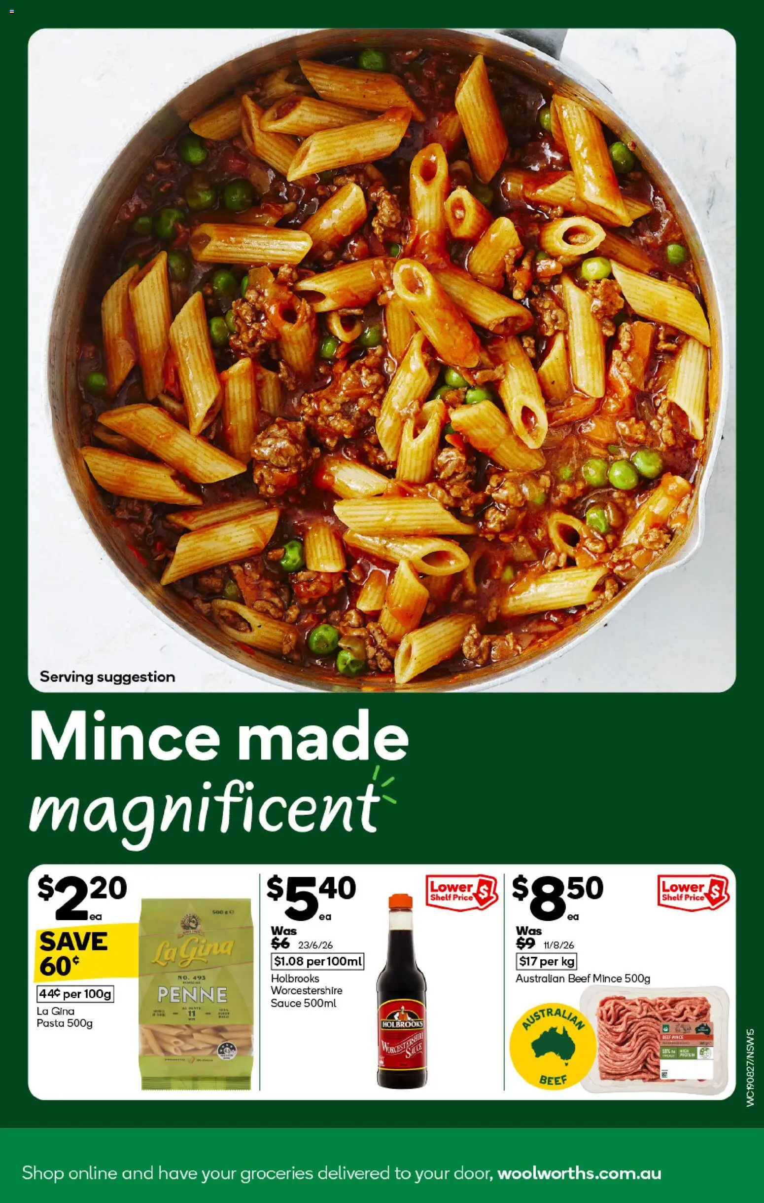 Woolworths catalogue - valid from 19/08/2026 | Page: 15 | Products: Shelf, Beef, Pasta, Sauce