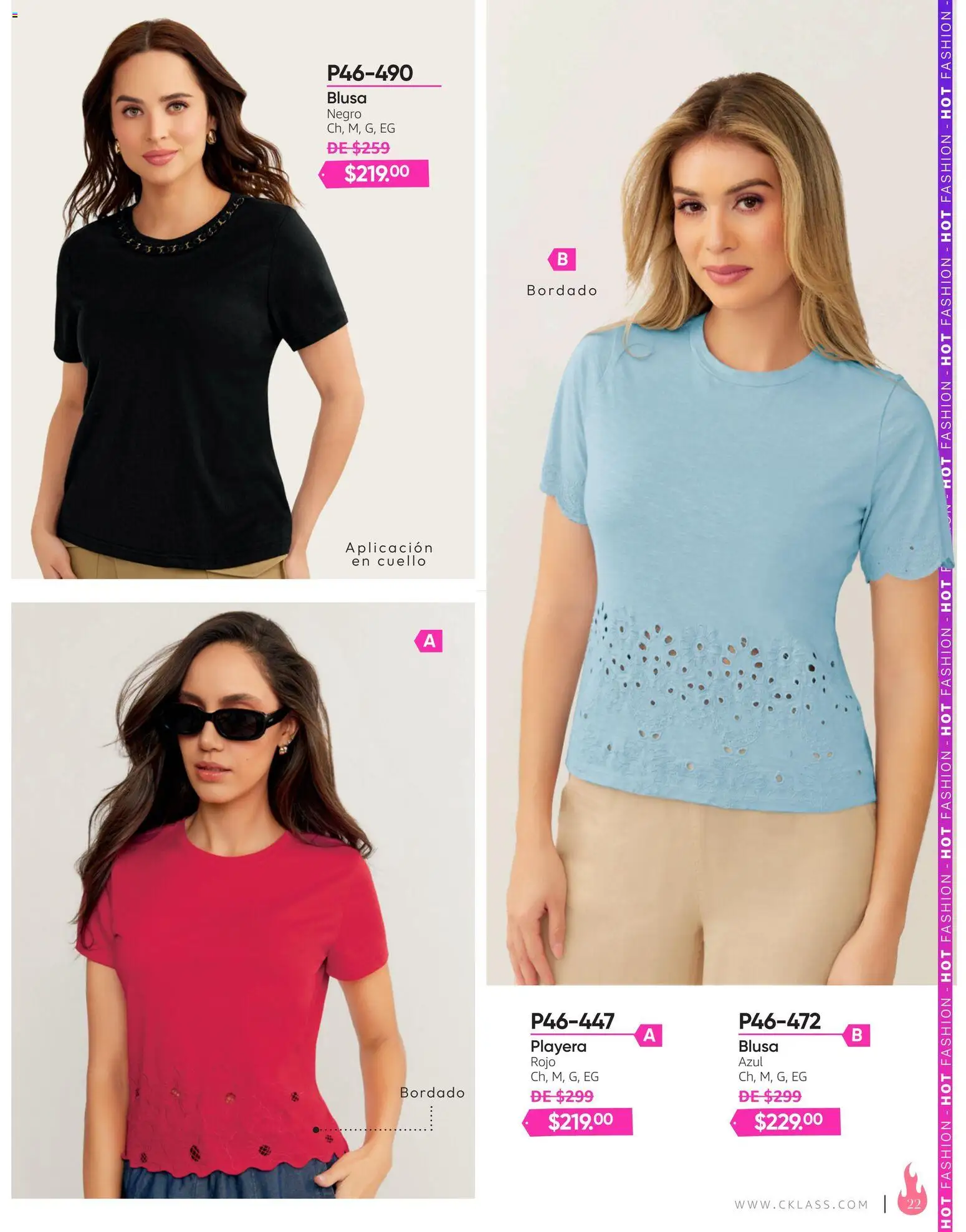 Nuevas ofertas de Cklass válidas en toda la República Mexicana desde el 03/08/2026. ¡Encuentra las mejores ofertas en Cklass catálogo Hot Fashion Ropa! | Página: 23 | Productos: Blusa, Playera