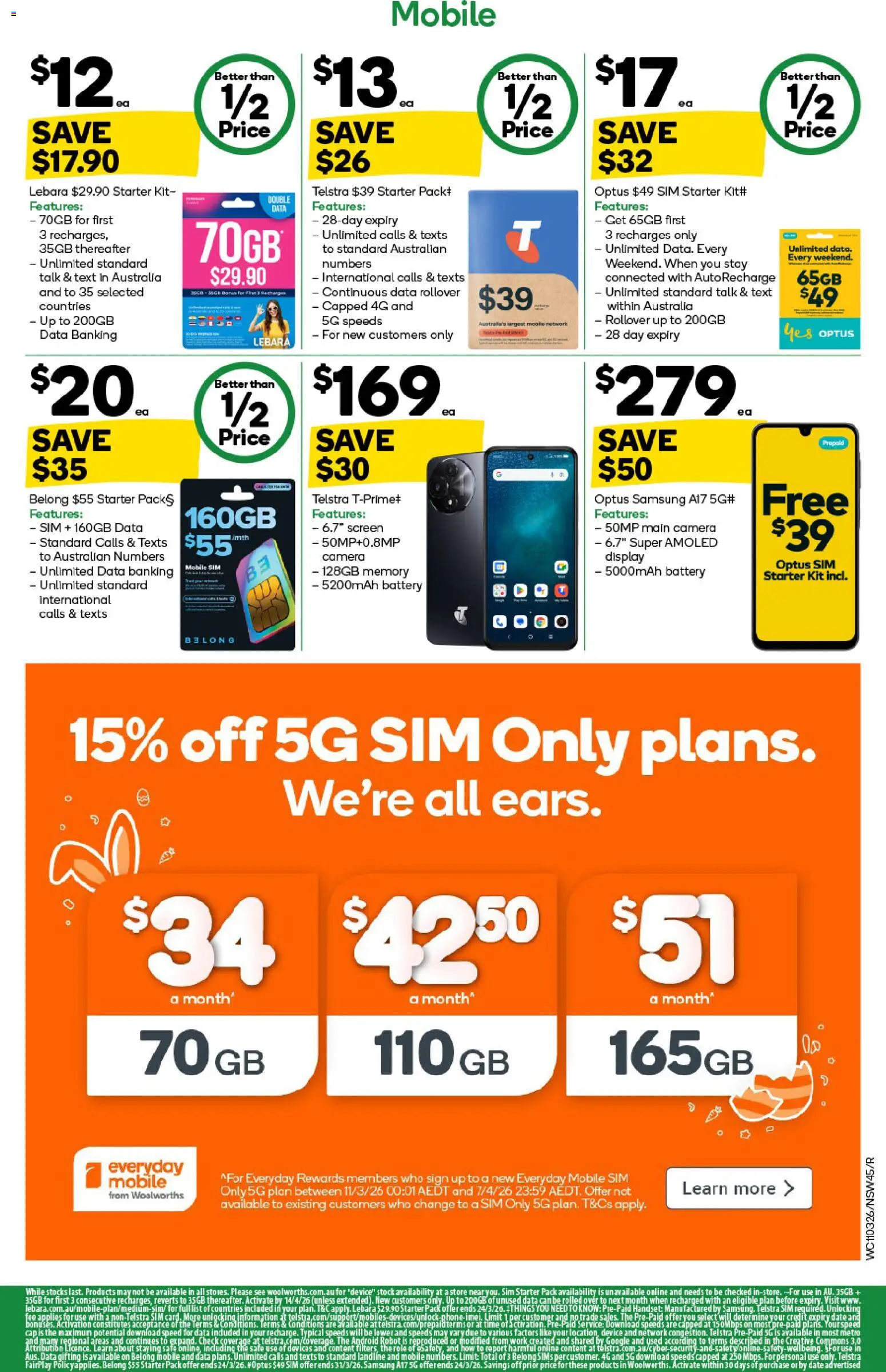 Woolworths catalogue - valid from 11.03.2026 | Page: 45 | Products: Date, Cap, Device, Safe