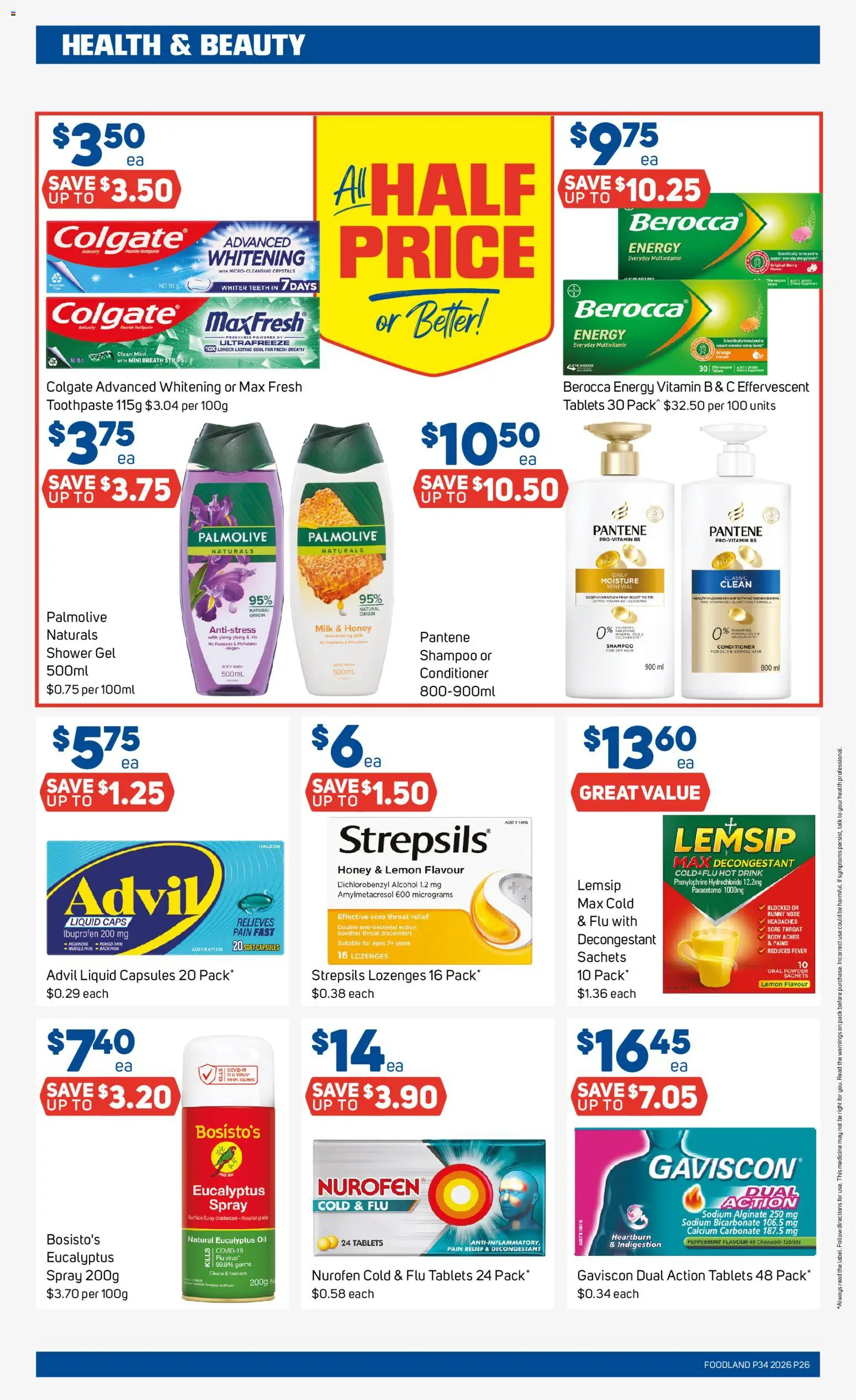 Foodland catalogue - valid from 19/08/2026 | Page: 26 | Products: Powder, Oil, Shower gel, Capsules