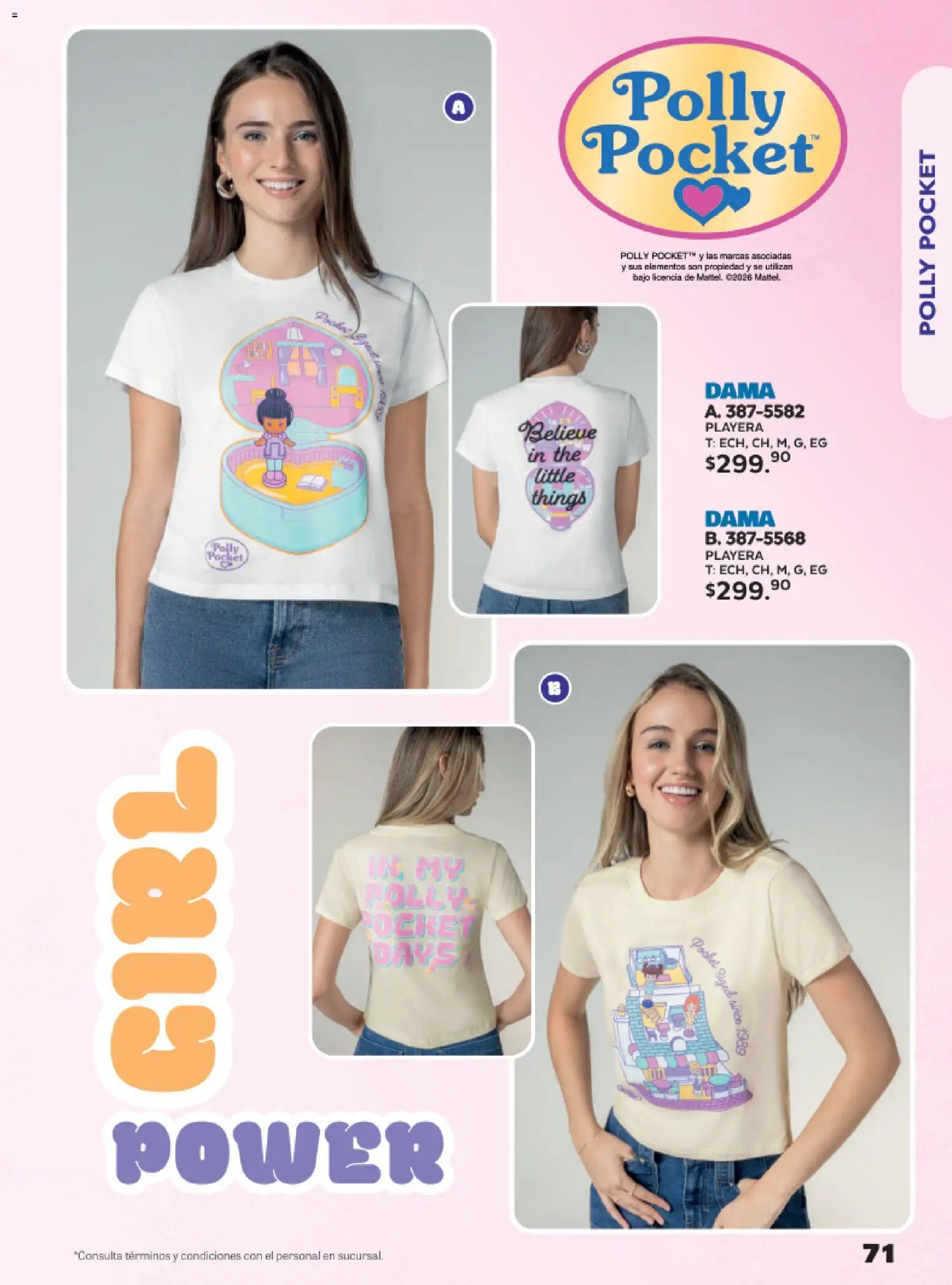Nuevas ofertas de Andrea válidas en toda la República Mexicana desde el 24.05.2026. ¡Encuentra las mejores ofertas en Andrea catálogo Lo más divertindo en ropa! | Página: 71 | Productos: Playera
