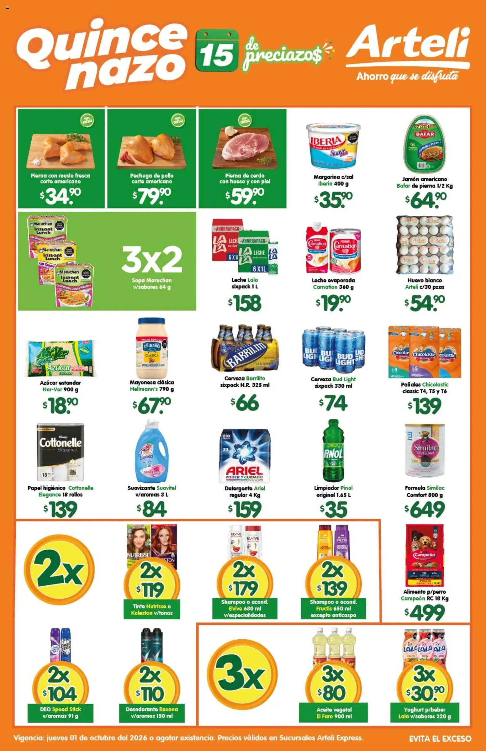 Nuevas ofertas de Arteli válidas en toda la República Mexicana desde el 15/10/2026. ¡Encuentra las mejores ofertas en Arteli folleto Express! | Página: 1