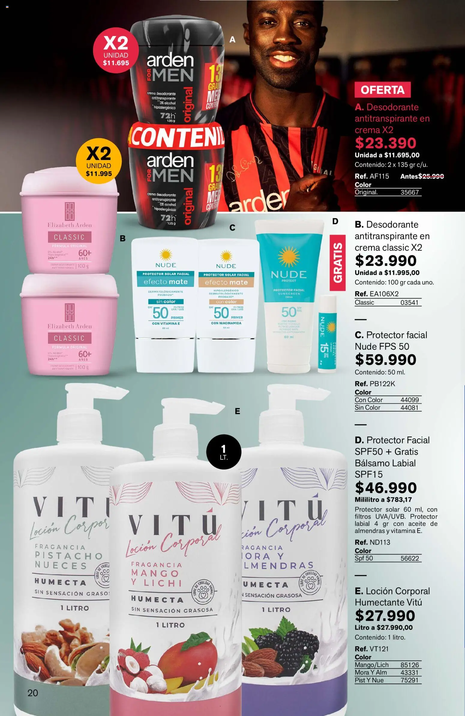 Leonisa revista - valida desde el 15.05.2026 | Página: 20 | Productos: Nueces, Bálsamo, Desodorante, Aceite