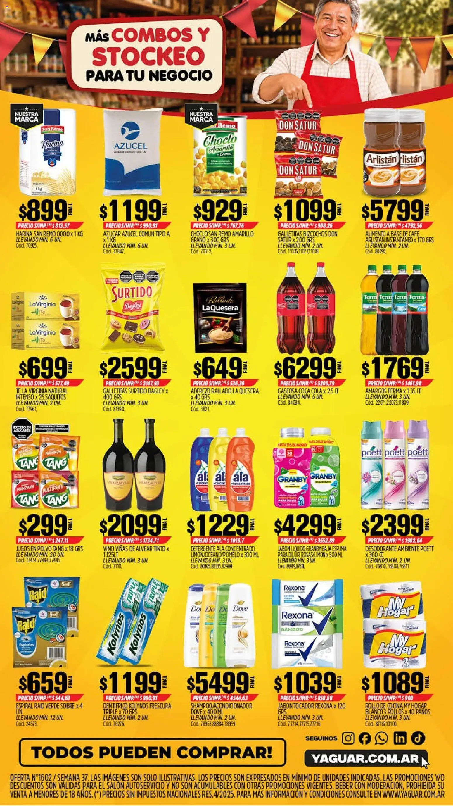 Yaguar - Oferta Semanal Trelew │ válido desde el 07/09/2026 | Página: 2 | Productos: Jabón líquido, Jabón, Vino, Bizcochos