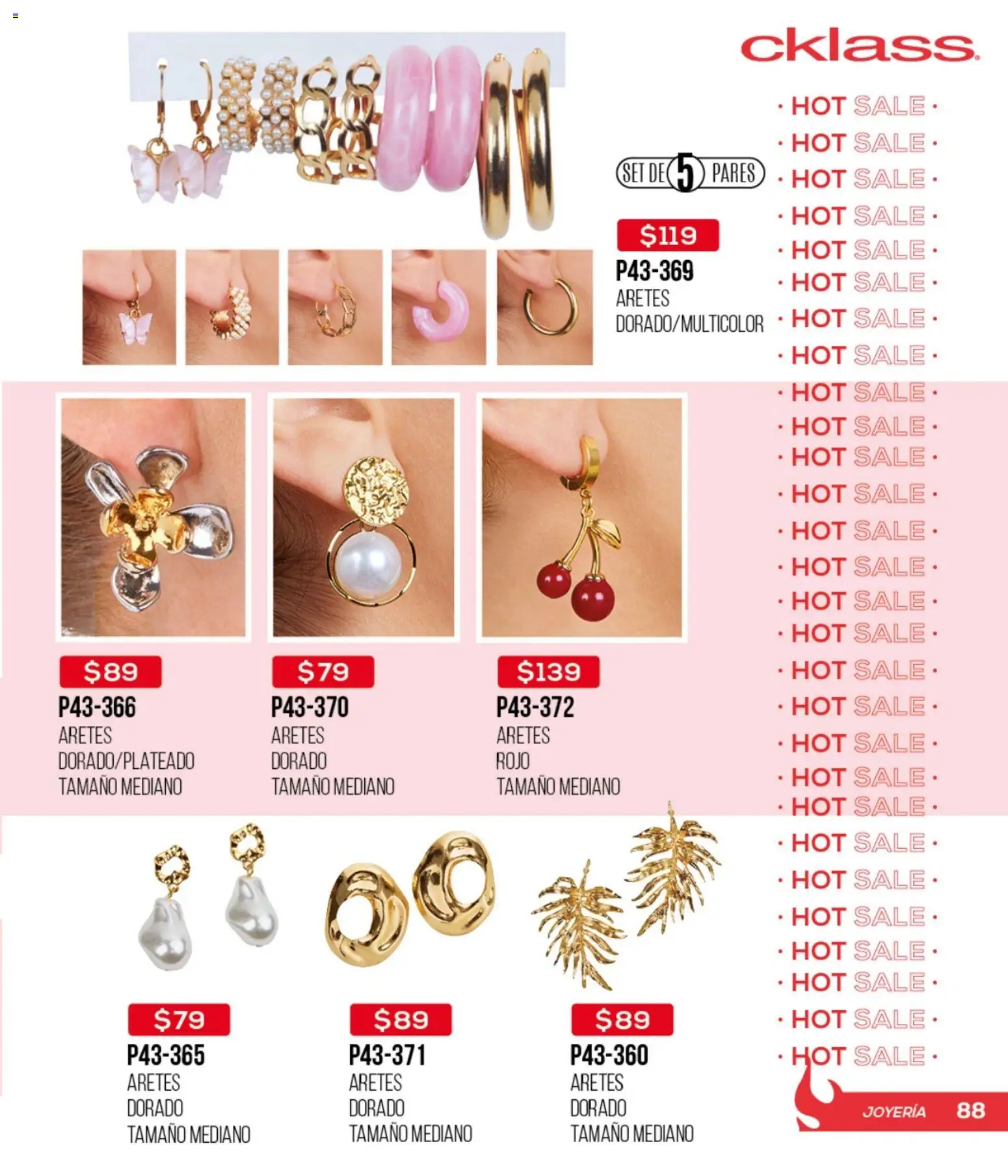 Nuevas ofertas de Cklass válidas en toda la República Mexicana desde el 15.05.2026. ¡Encuentra las mejores ofertas en Cklass Hot Sale! | Página: 89 | Productos: Aretes
