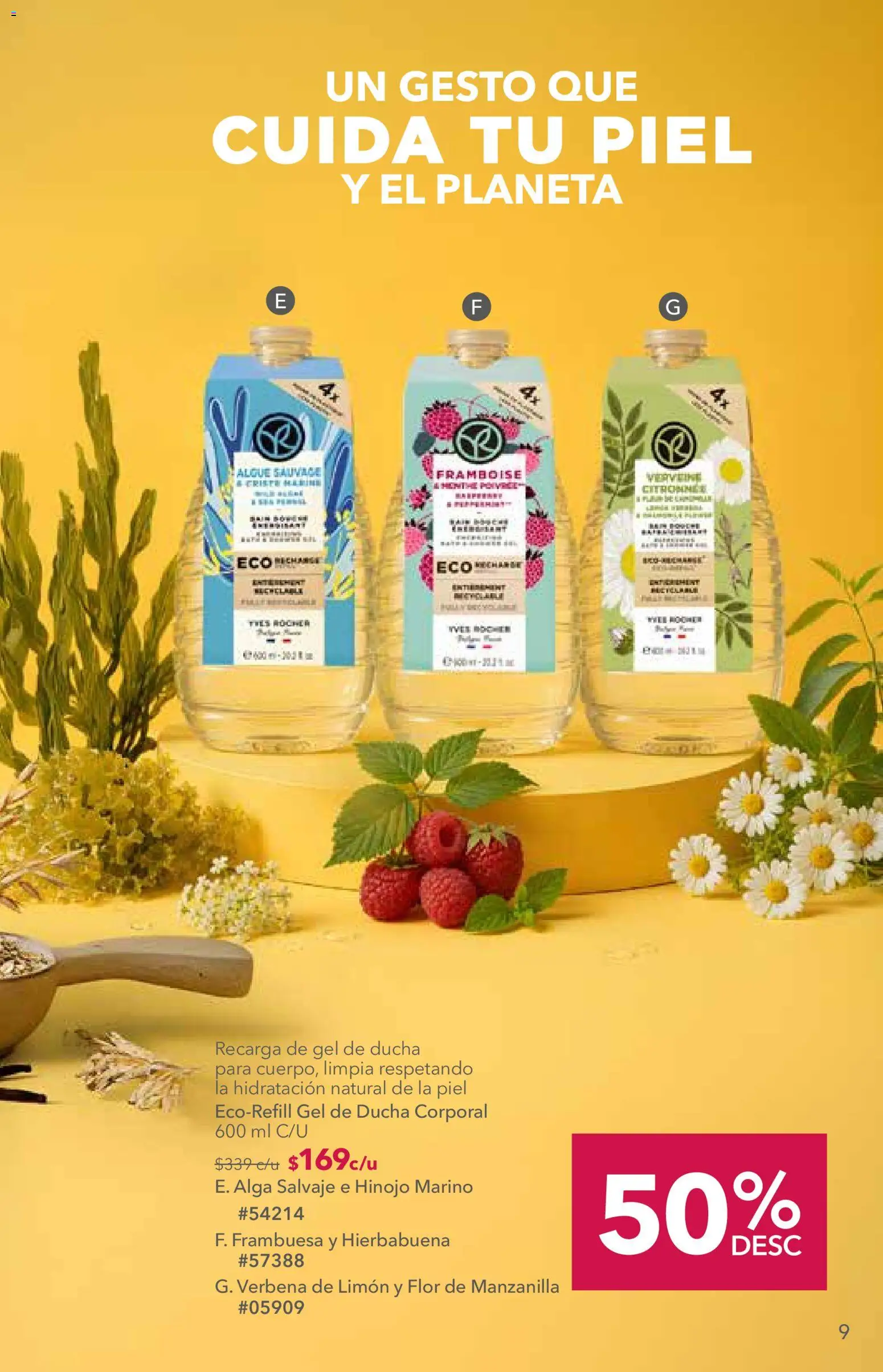 Nuevas ofertas de Yves Rocher válidas en toda la República Mexicana desde el 06/10/2026. ¡Encuentra las mejores ofertas en Yves Rocher campaña 14 2026! | Página: 9 | Productos: Hinojo, Limón, Gel de ducha