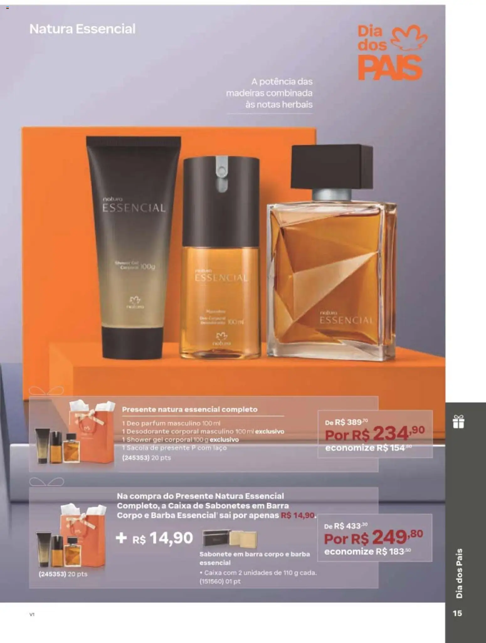 Natura Folheto - válido de 29/06/2026 | Página: 15 | Produtos: Madeiras, Desodorante, Caixa, Sabonete