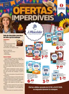 Shibata ofertas J.Macêdo - Pré-Visualização do folheto da loja Shibata, válido de 22.07.2026