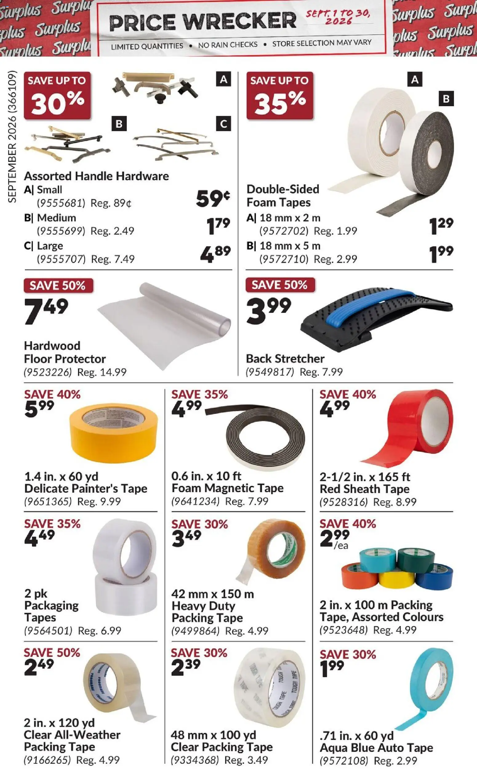 Princess Auto flyer valid from Sep 1, 2026 | Page: 9 | Products: Foam