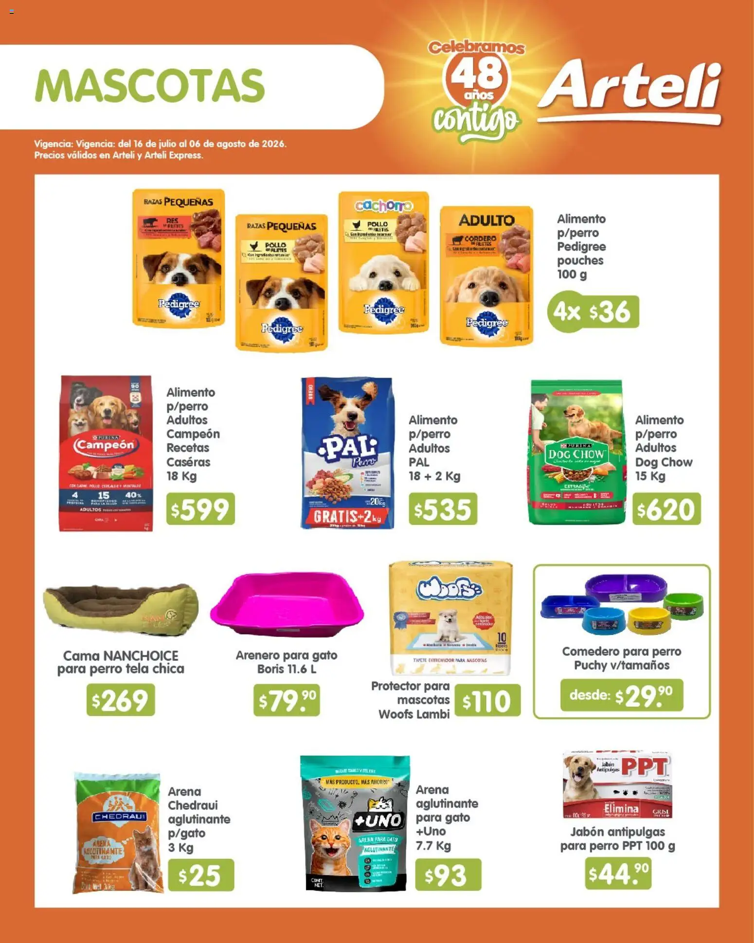 Nuevas ofertas de Arteli válidas en toda la República Mexicana desde el 16/07/2026. ¡Encuentra las mejores ofertas en Arteli folleto Quincenal! | Página: 18 | Productos: Pollo, Papa, Cama, Jabón
