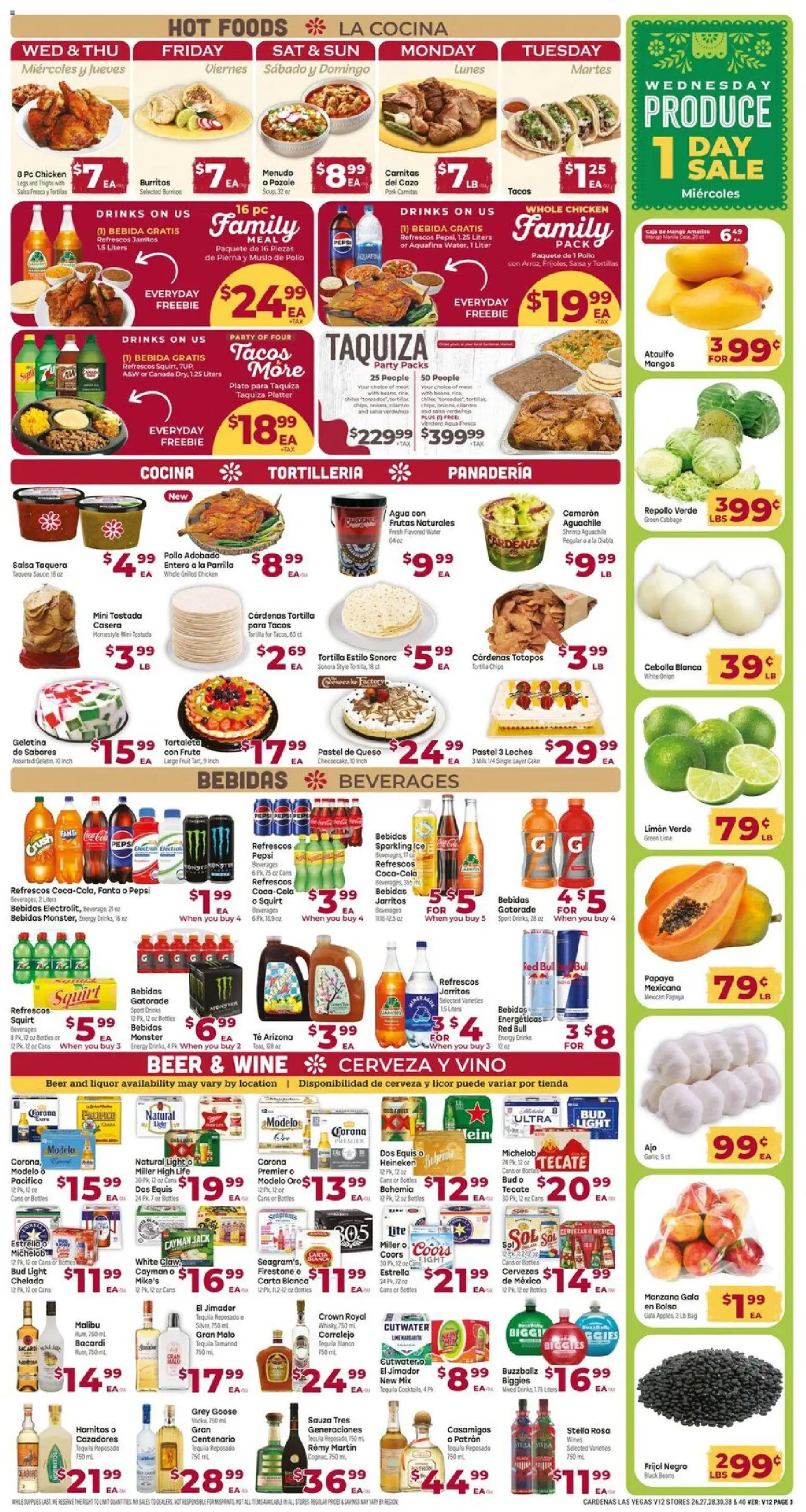 Cardenas Weekly Ad - NV - valid from 17.06.2026 | Page: 3 | Products: Pork, Lime, Pc, Onion
