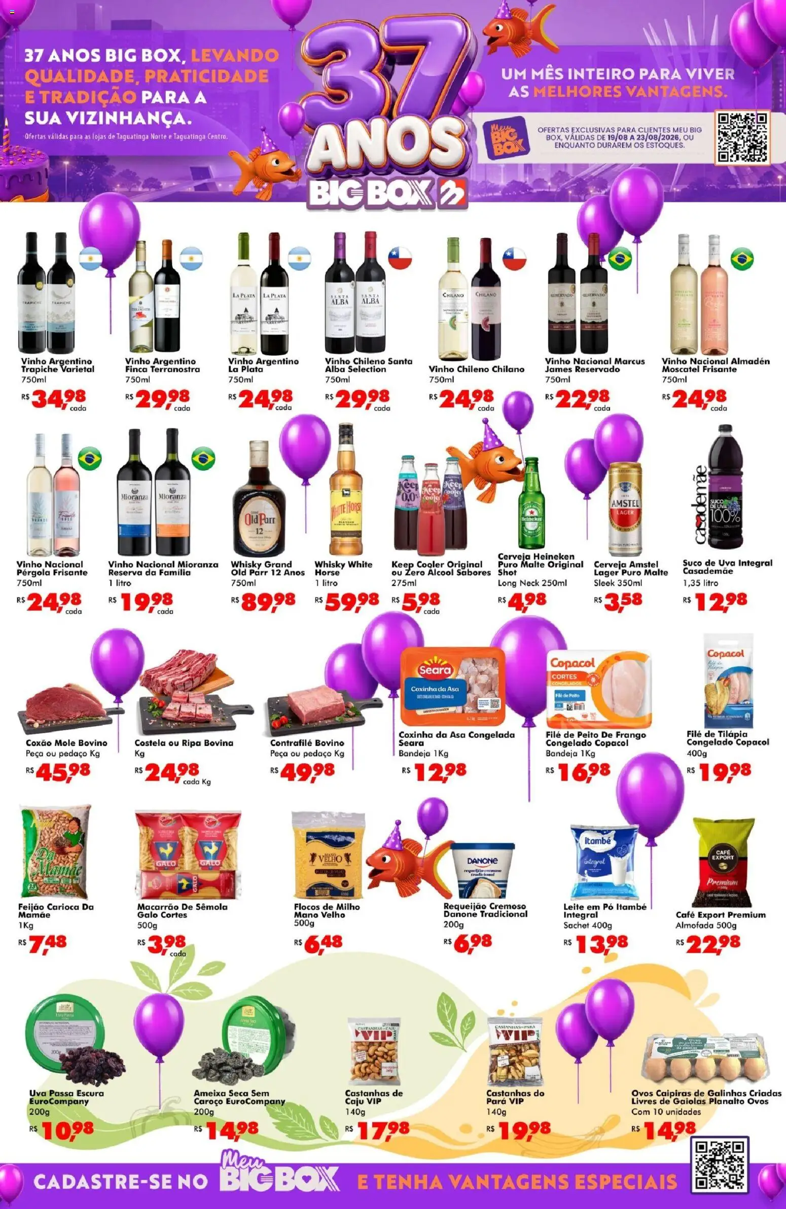 Big Box Folheto - válido de 18/08/2026 | Página: 1 | Produtos: Cooler, Bandeja, Frango, Peito de frango