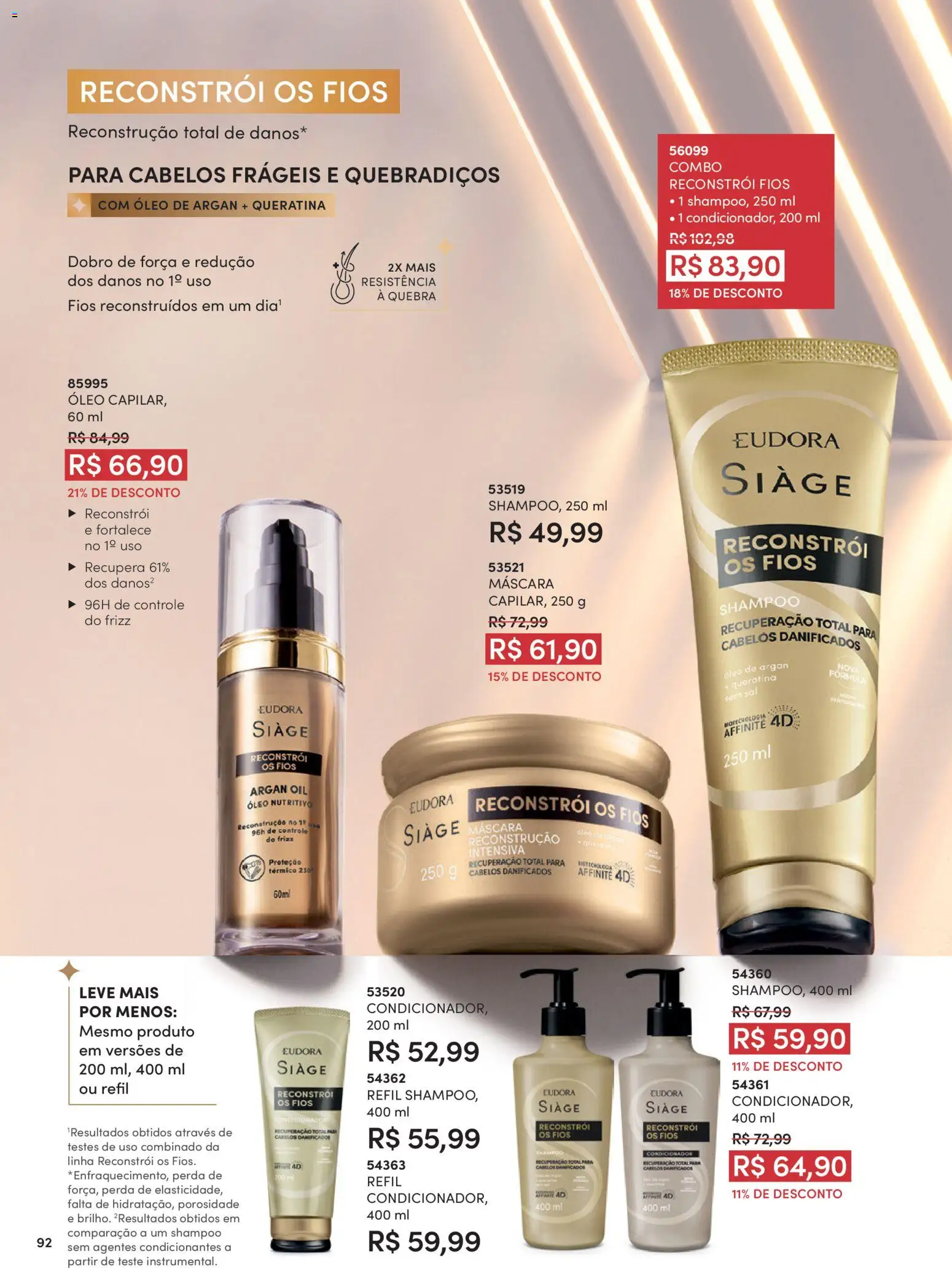 Eudora Folheto - válido de 15/07/2026 | Página: 95 | Produtos: Shampoo, Condicionador, Óleo, Sal