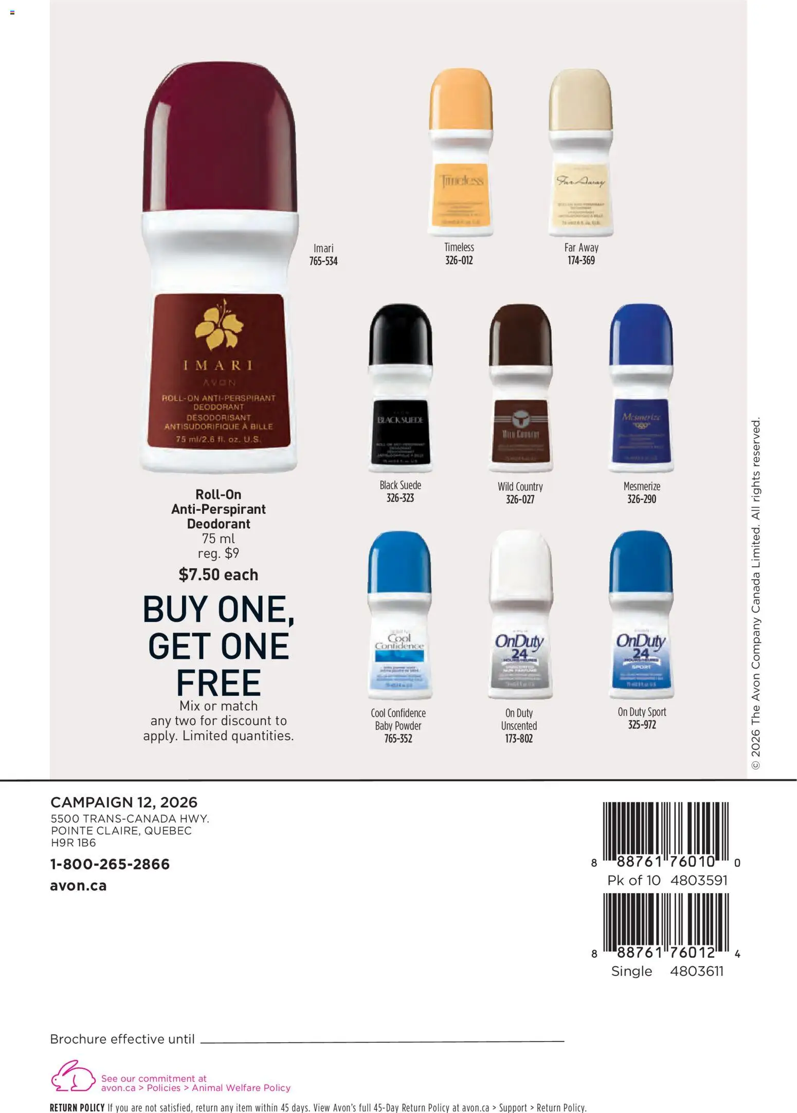 Avon flyer valid from 04.06.2026 | Page: 164 | Products: Powder, Deodorant, Antiperspirant
