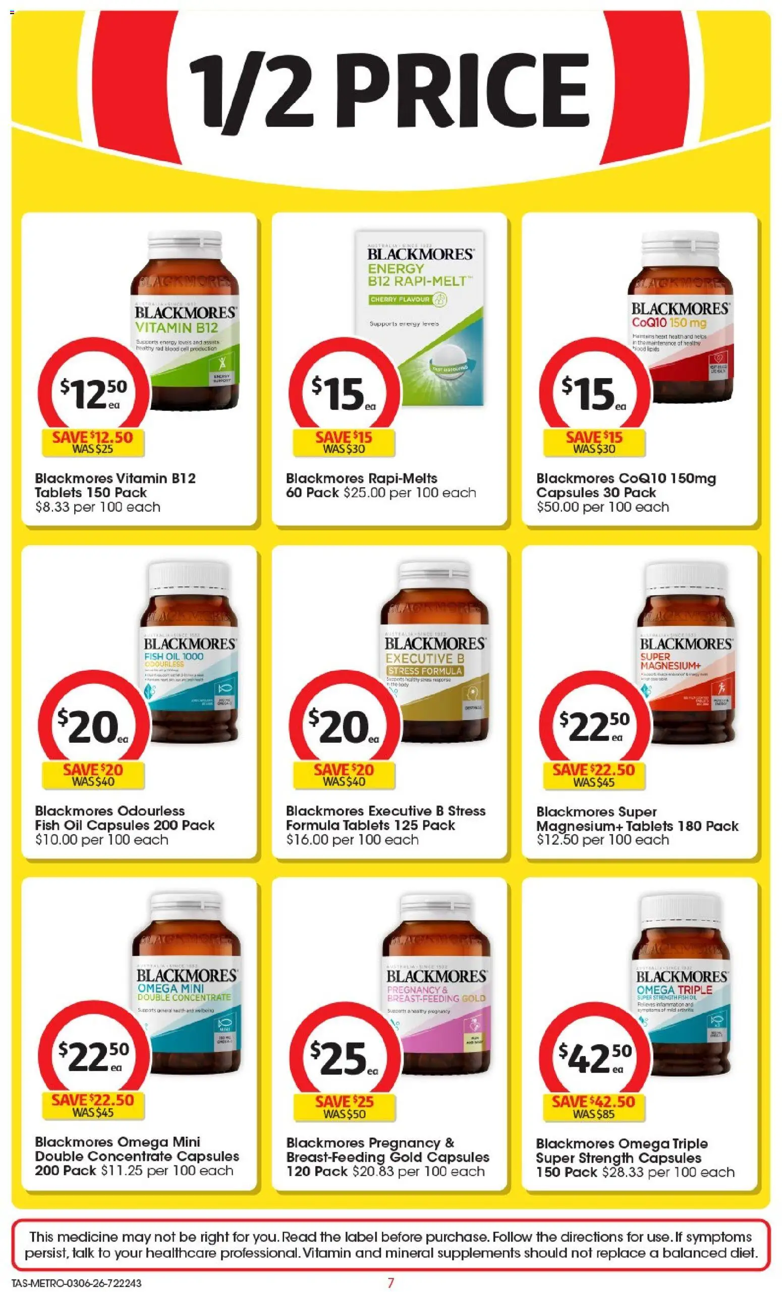 Coles catalogue - valid from 03.06.2026 | Page: 7 | Products: Oil, Fish, Tablets, Vitamin
