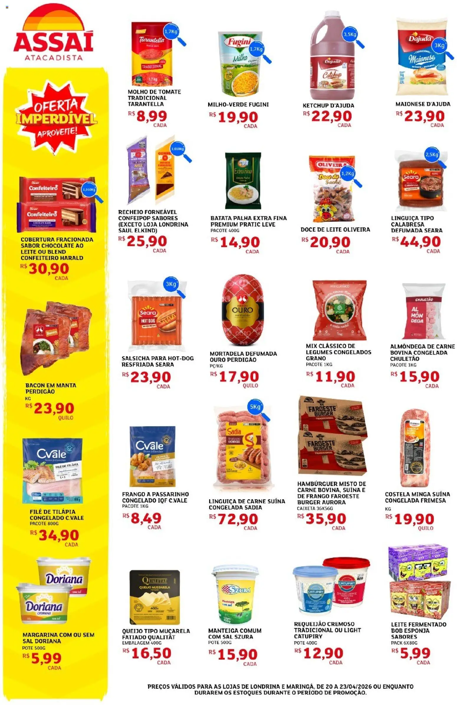 Assaí Atacadista Folheto - válido de 20.04.2026 | Página: 2 | Produtos: Doriana, Carne, Ketchup, Batata