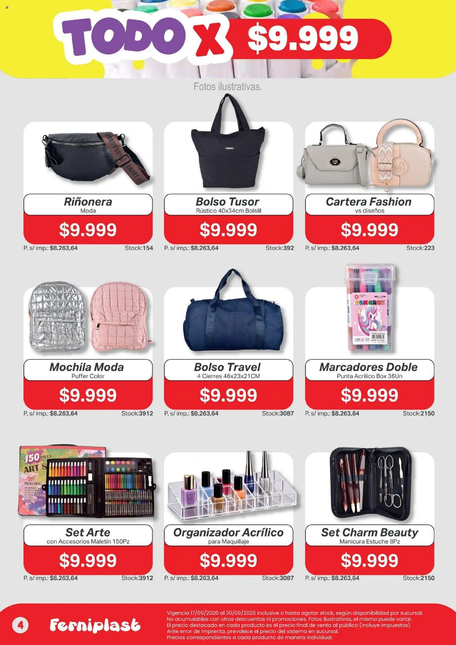 Ferniplast catálogo │ válido desde el 17/09/2026 | Página: 4 | Productos: Maquillaje, Estuche, Bolso, Maletin