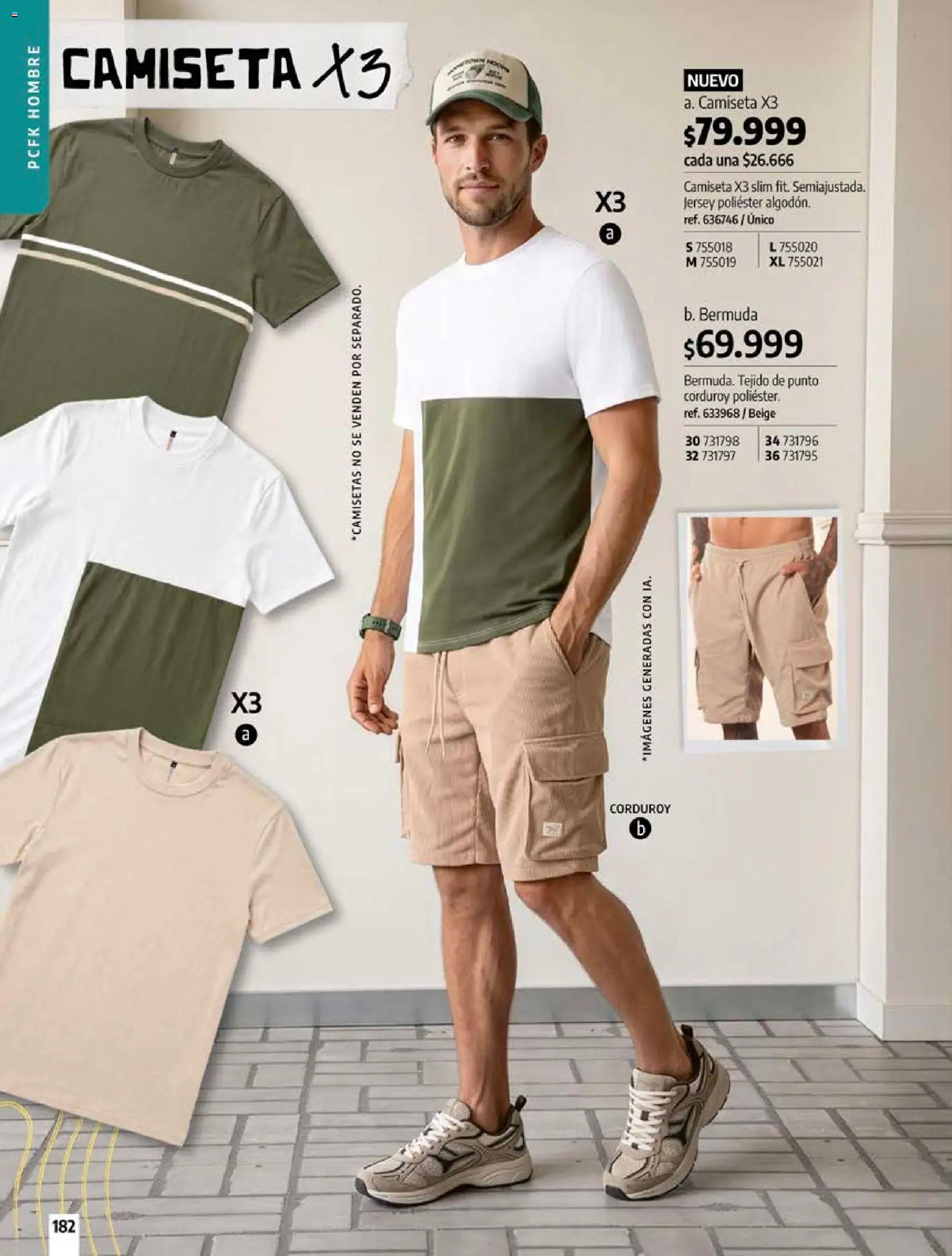 Pacifika revista - valida desde el 18/10/2026 | Página: 182 | Productos: Bermuda, Camiseta