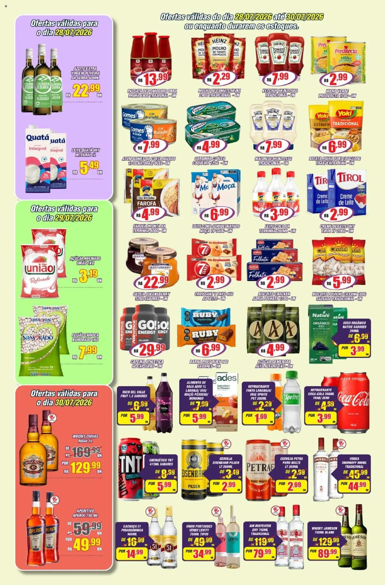 Violeta Supermercados Folheto - válido de 28/07/2026 | Página: 3 | Produtos: Molho de tomate, Geleia, Maionese, Soja