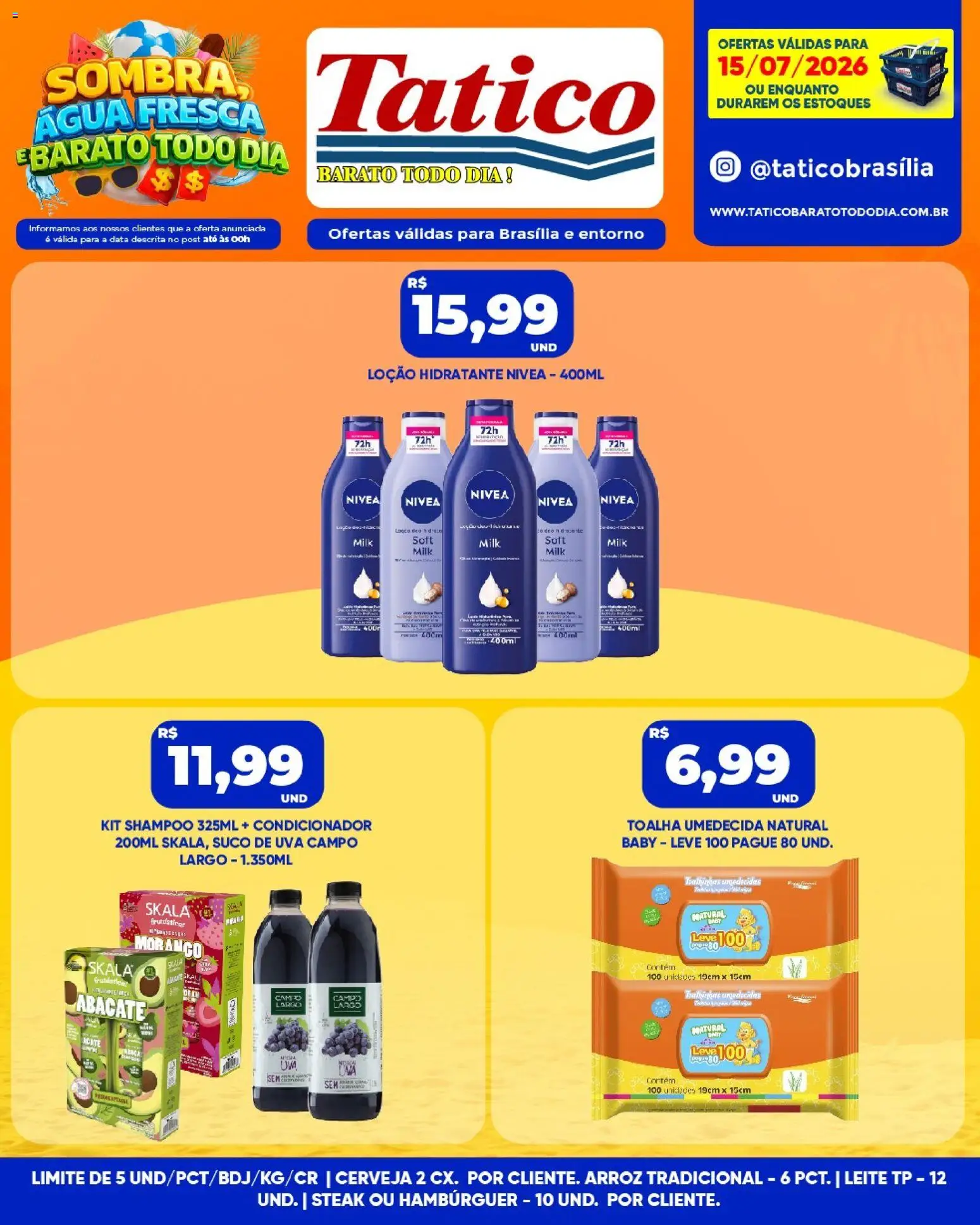Tatico Folheto - válido de 16/07/2026 | Página: 29 | Produtos: Shampoo, Suco, Cerveja, Arroz