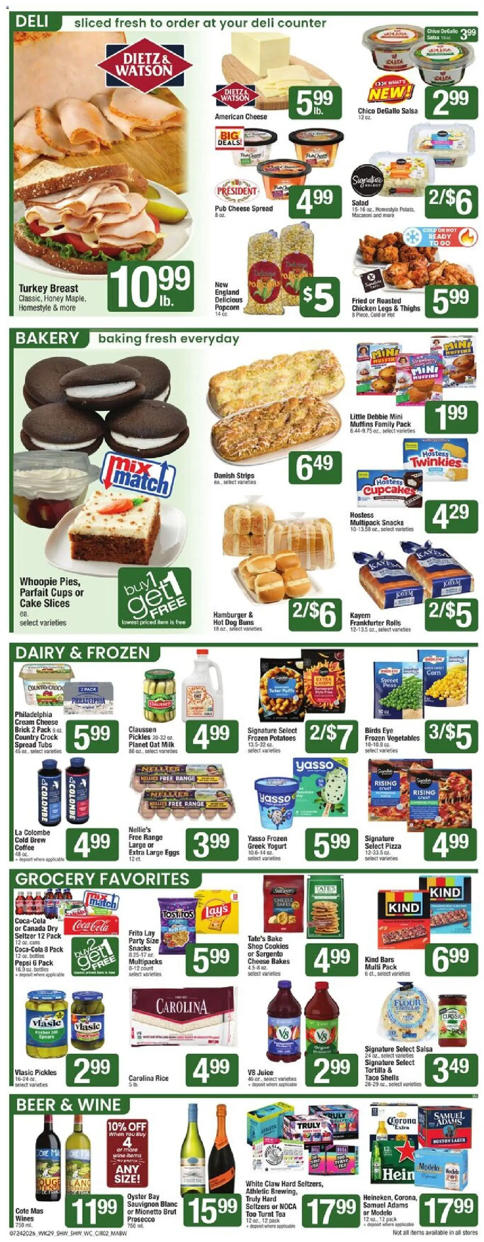 Shaw's Weekly Ad - MA - valid from 07/24/2026 | Page: 3 | Products: Cream, Potatoes, Vegetables, Dill