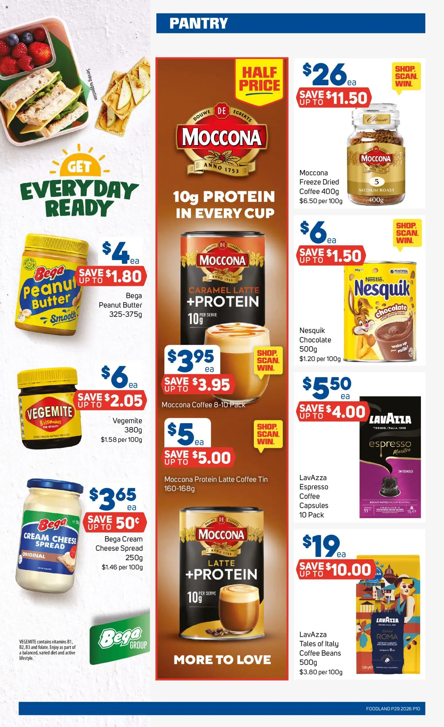 Foodland catalogue - valid from 15/07/2026 | Page: 10 | Products: Chocolate, Cream, Vegemite, Moccona