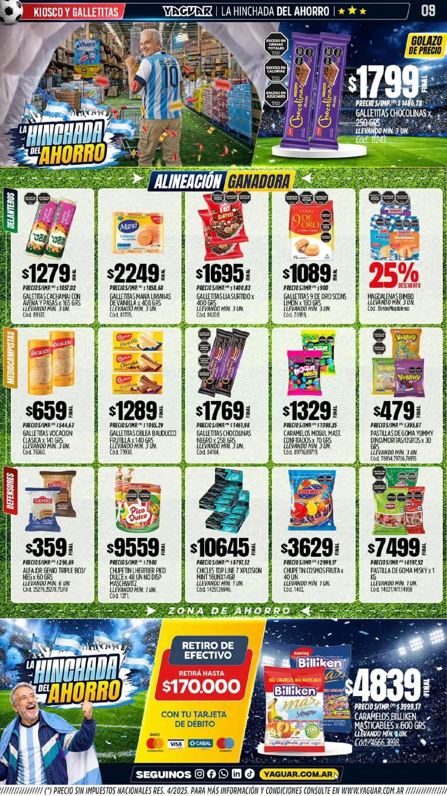Yaguar - Oferta Semanal San Juan │ válido desde el 08.06.2026 | Página: 10 | Productos: Galletitas, Chicles, Avena, Limón