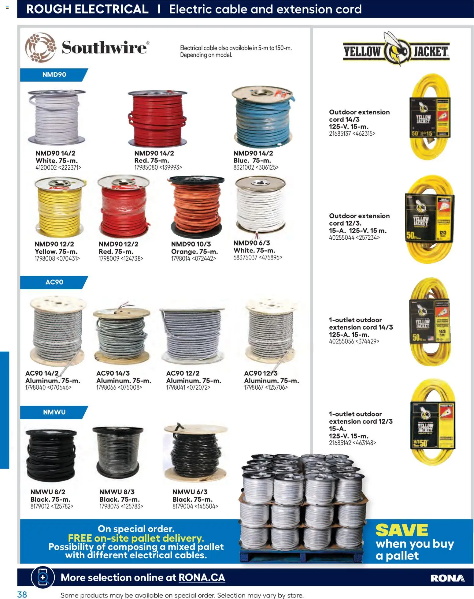 Rona flyer valid from Feb 26, 2026 | Page: 38 | Products: Cable
