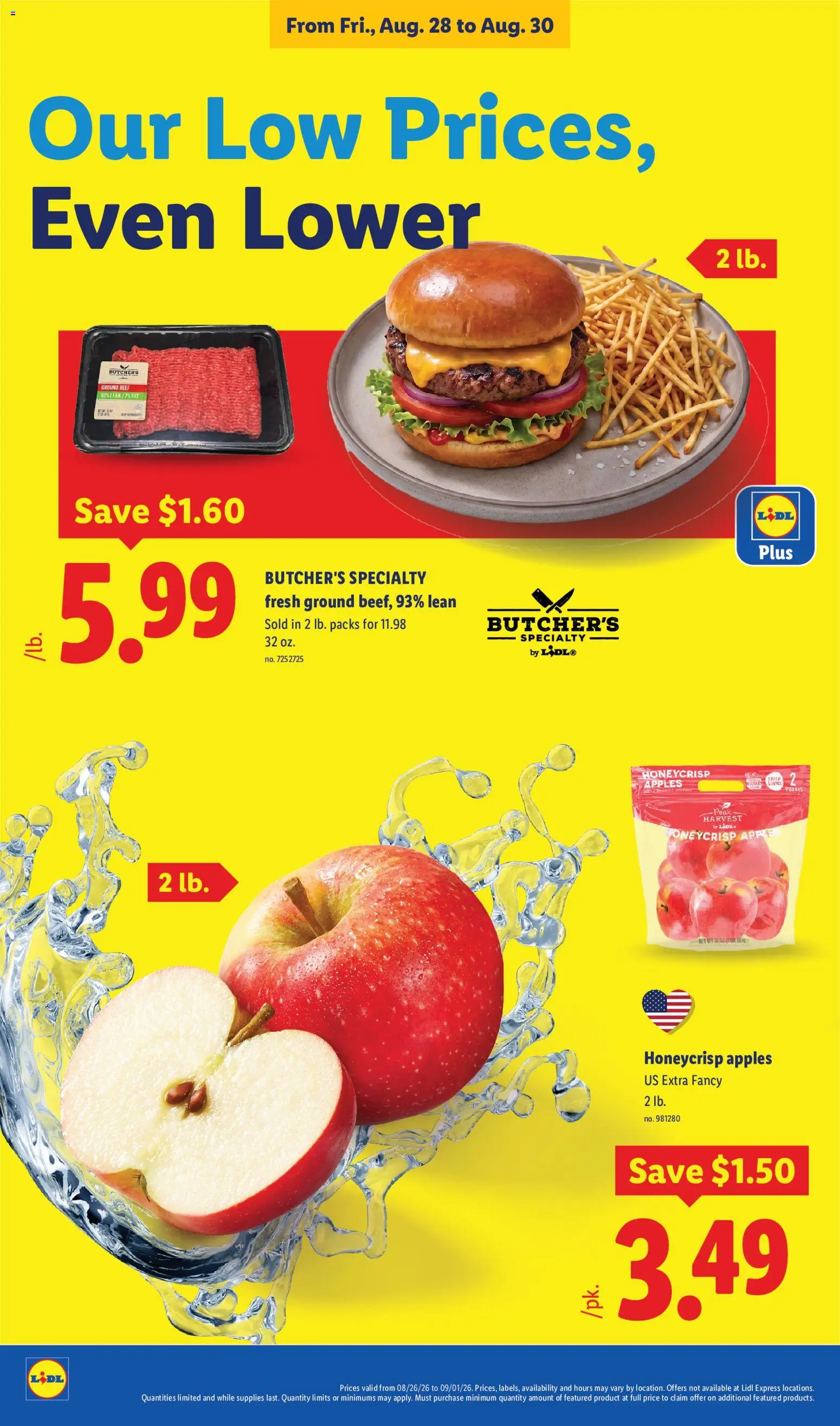 Lidl Weekly Ad - valid from 08/26/2026 | Page: 28 | Products: Apples, Beef, Ground beef