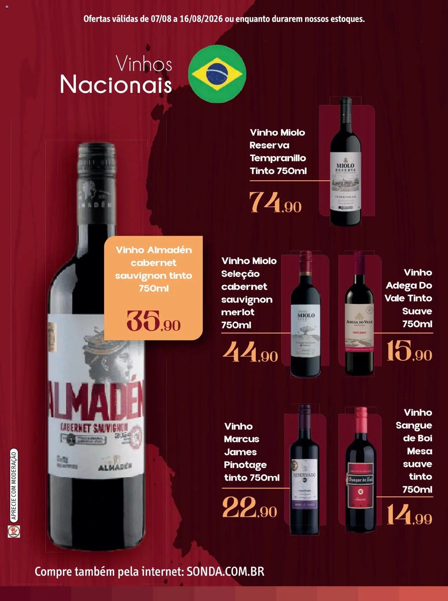 Sonda Folheto - válido de 07/08/2026 | Página: 2 | Produtos: Mesa, Vinho
