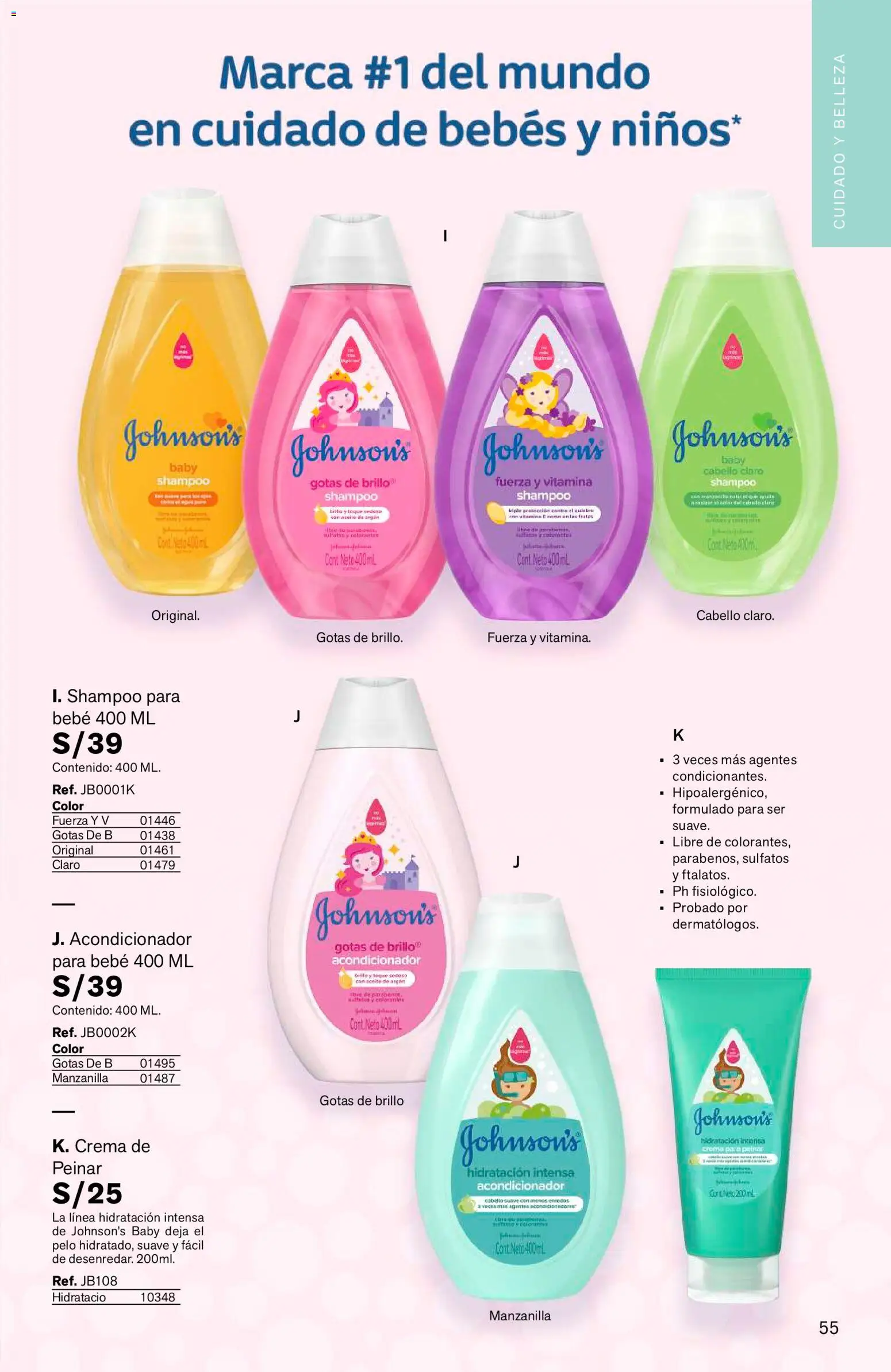 Catálogo Leonisa válido desde 04/08/2026 | Página: 55 | Productos: Shampoo, Acondicionador, Crema