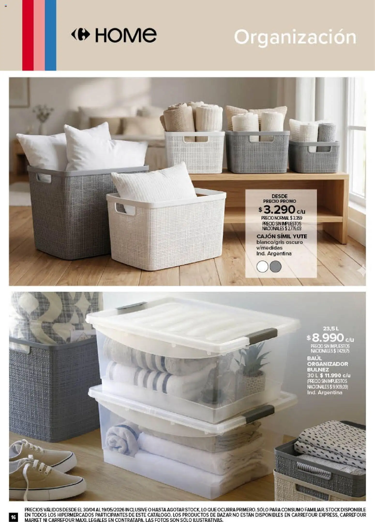 Carrefour - Deco Hogar  │ válido desde el 30.04.2026 | Página: 16 | Productos: Organizador