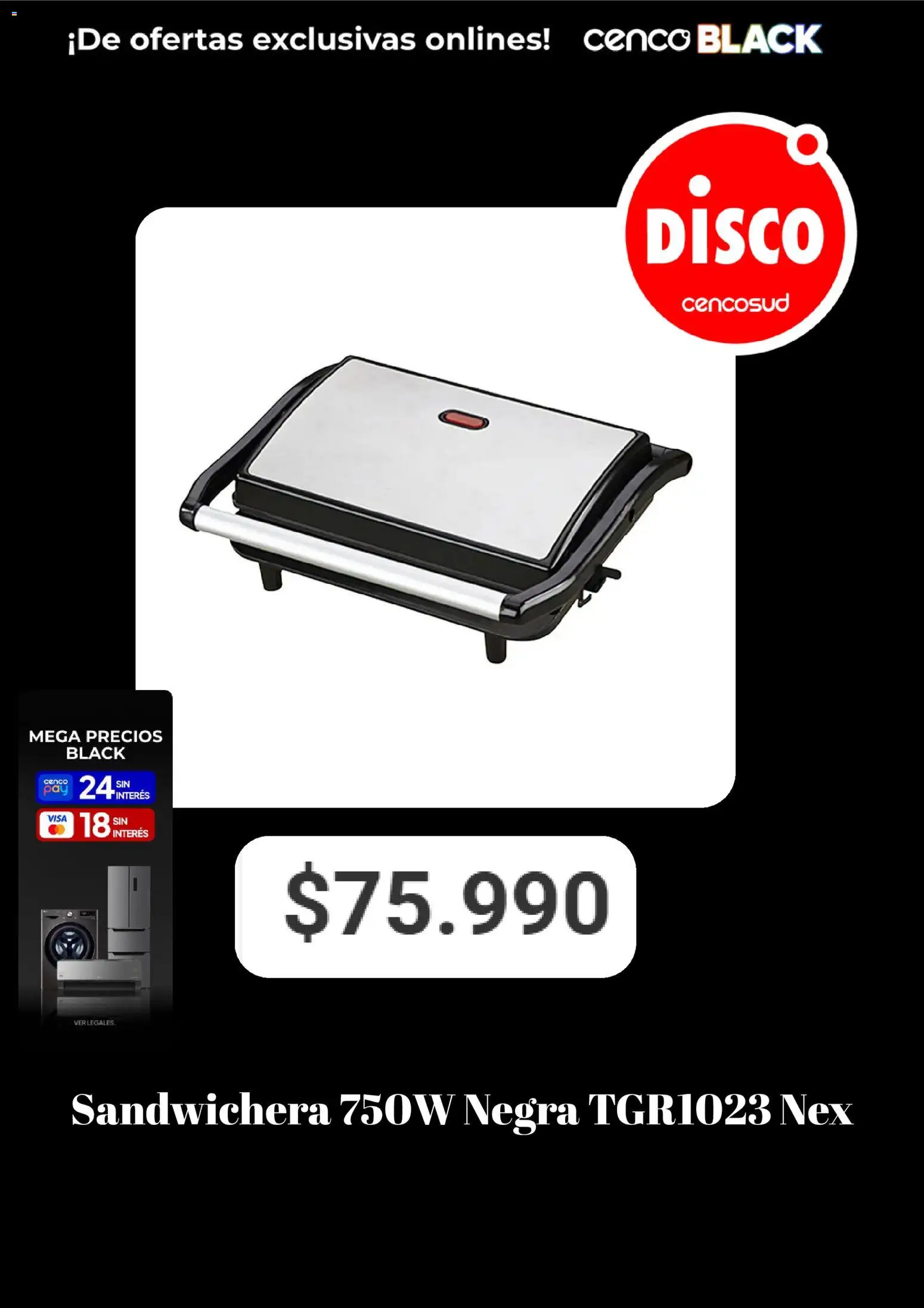 Disco - Cenco Black │ válido desde el 28/09/2026 | Página: 4 | Productos: Disco, Sandwichera