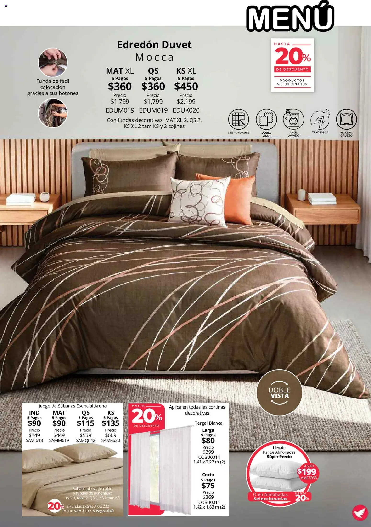 Nuevas ofertas de Colchas Concord válidas en toda la República Mexicana desde el 01/08/2026. ¡Encuentra las mejores ofertas en Colchas Concord catálogo! | Página: 4 | Productos: Juego, Funda, Sabanas, Cortinas