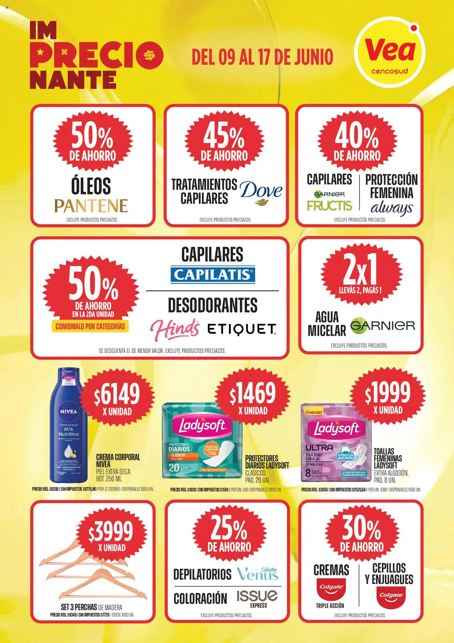 Vea ofertas │ válido desde el 09.06.2026 | Página: 9 | Productos: Algodón, Toallas, Agua, Protectores diarios