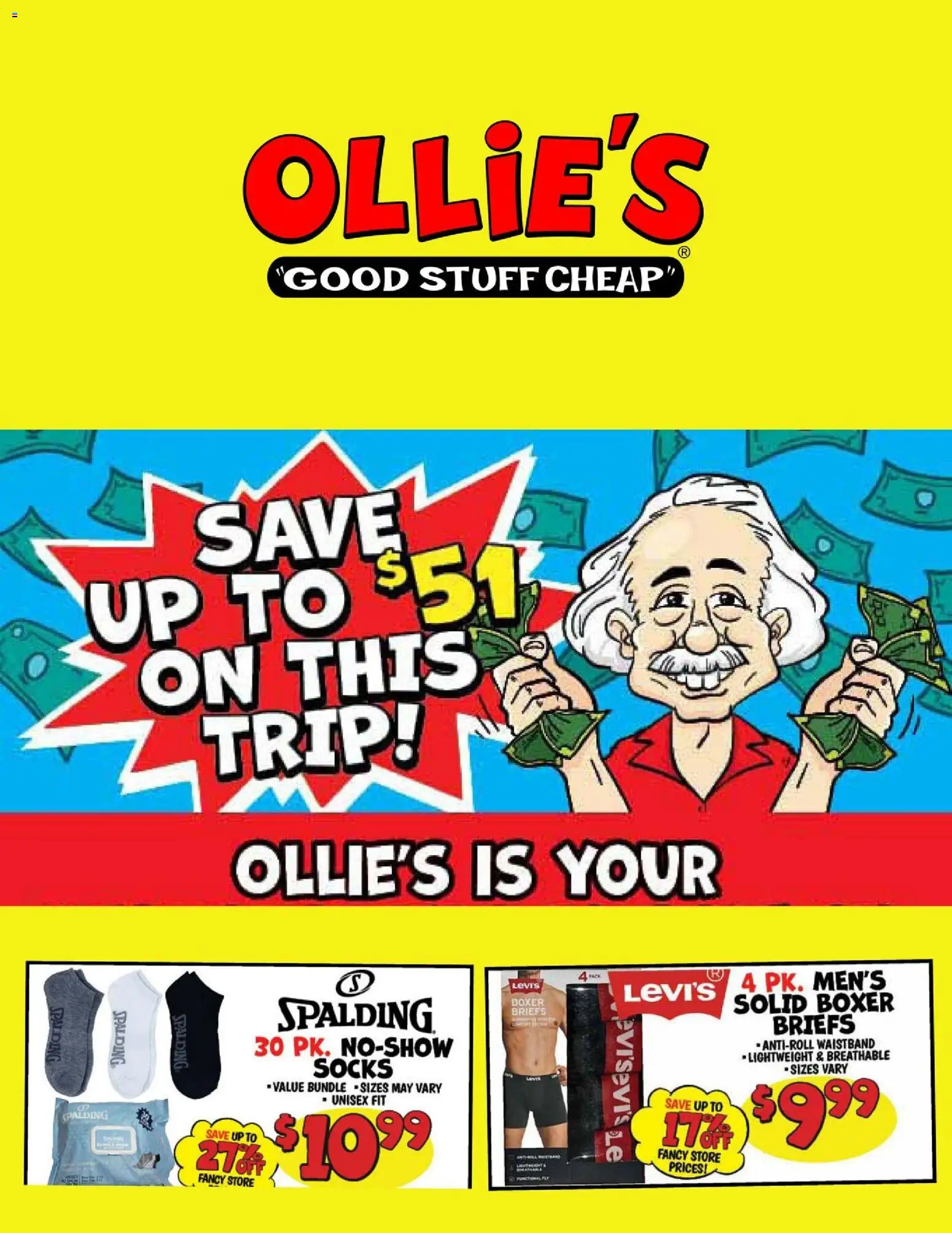 Ollie's Ad 2 - valid from 07/16/2026 | Page: 1 | Products: Socks, Briefs