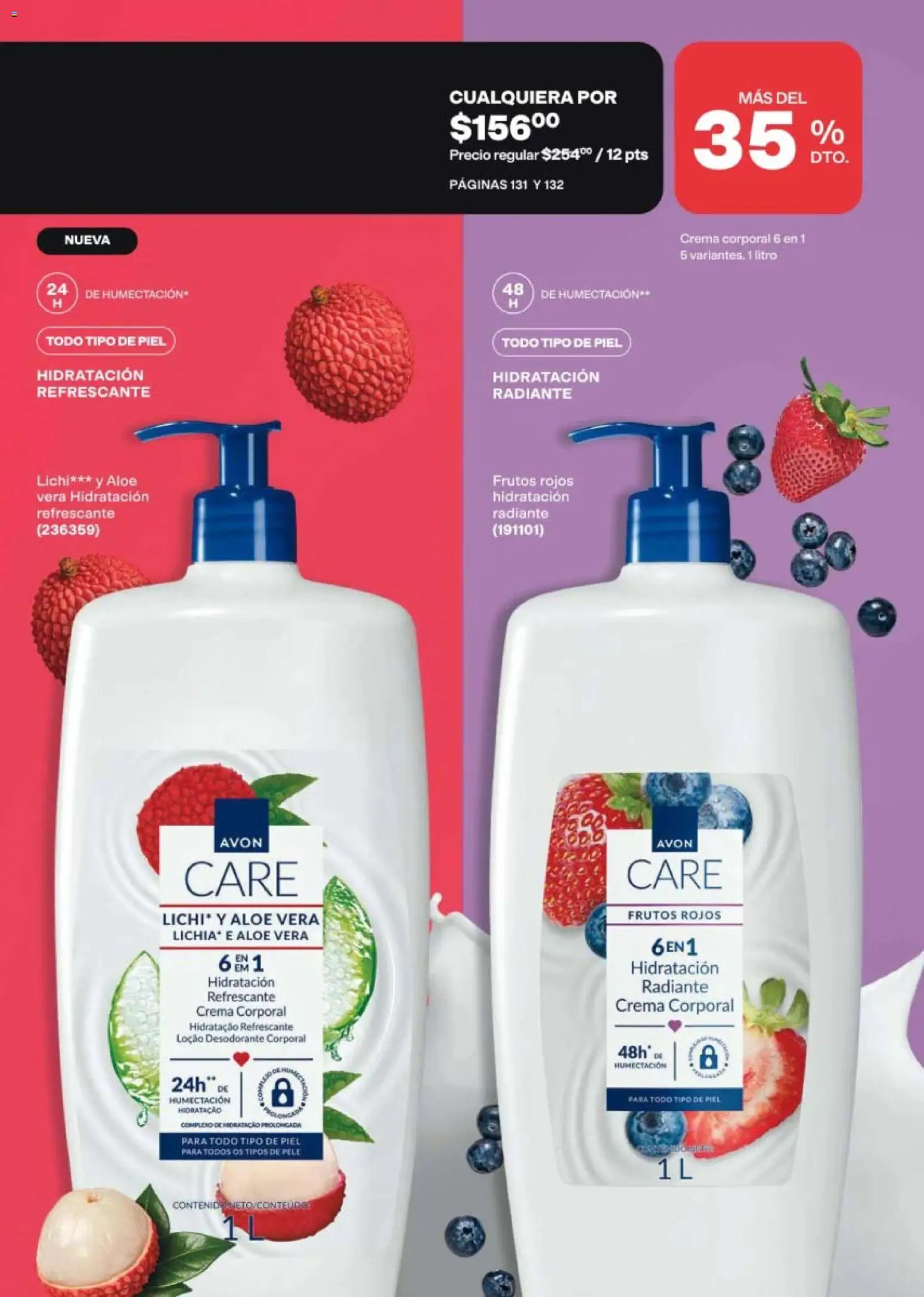 Nuevas ofertas de AVON válidas en toda la República Mexicana desde el 21/08/2026. ¡Encuentra las mejores ofertas en AVON campaña 13 2026! | Página: 129 | Productos: Desodorante, Crema, Radiante, Crema corporal