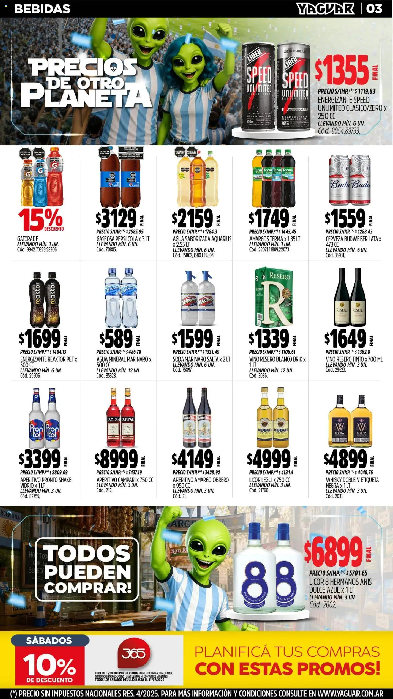 Yaguar - Oferta Semanal Salta │ válido desde el 29/06/2026 | Página: 5 | Productos: Gaseosa, Soda, Vino, Agua saborizada