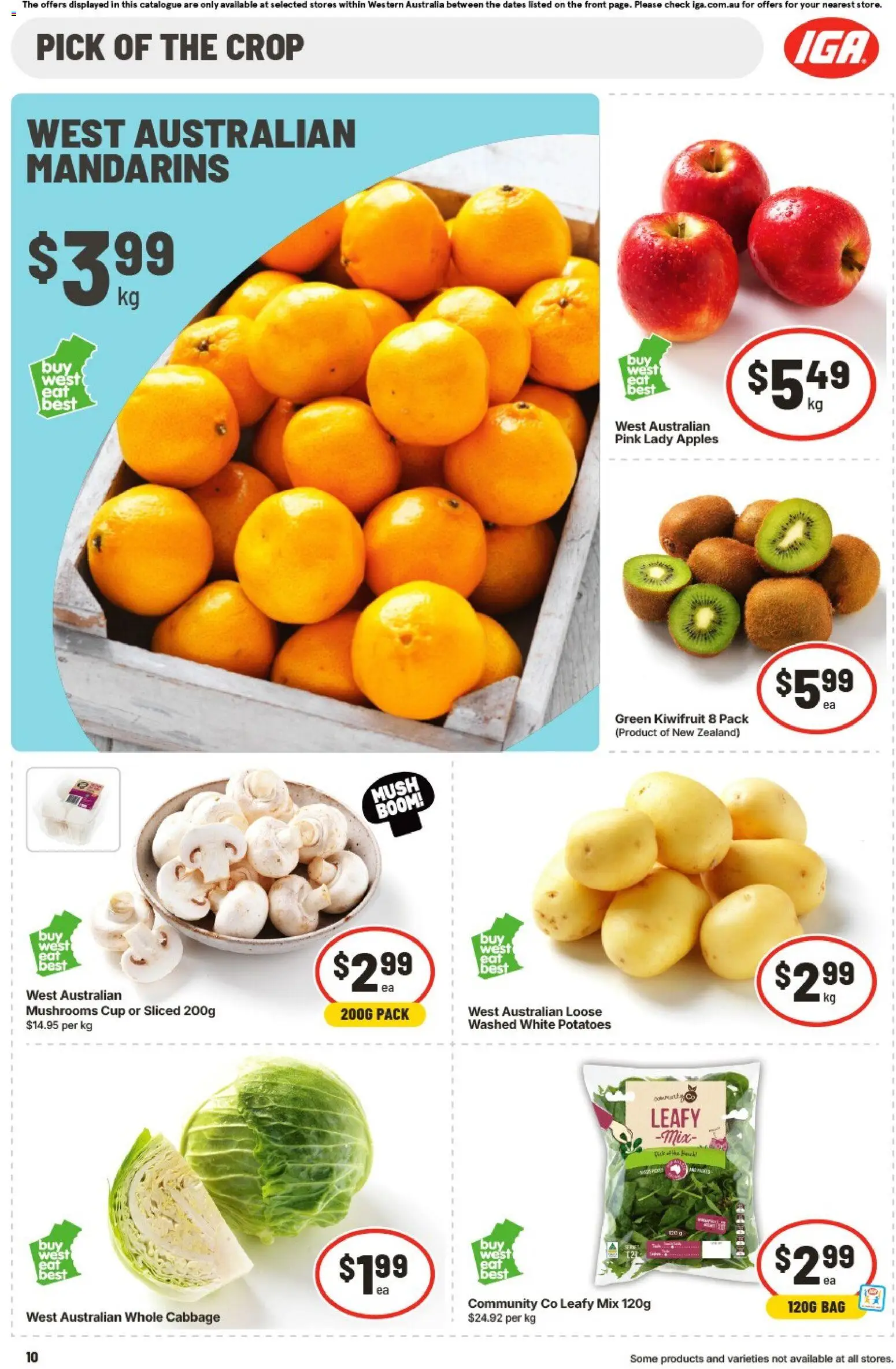 IGA catalogue - valid from 29/07/2026 | Page: 11 | Products: Apples, Mandarins, Potatoes, Cabbage