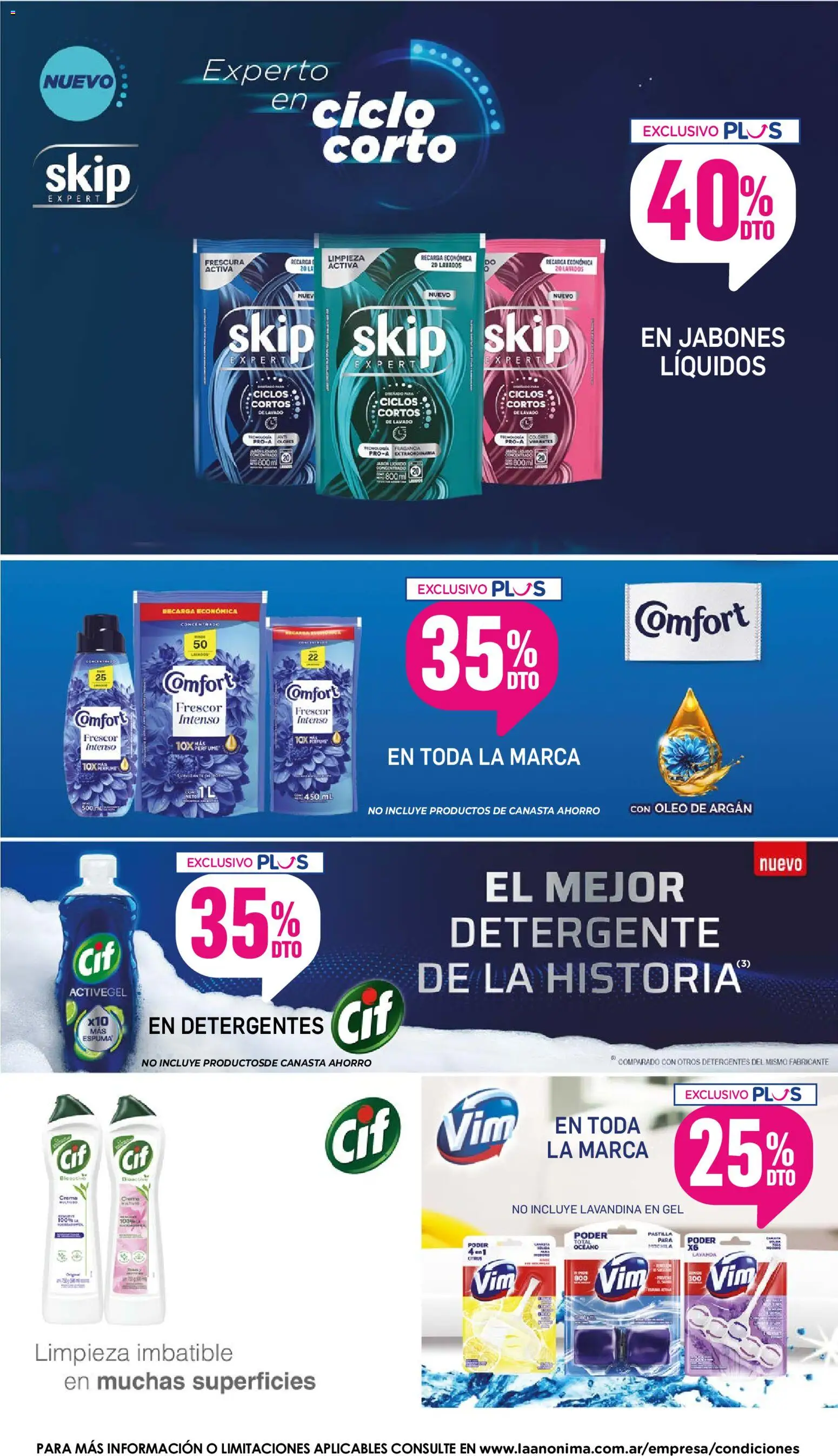 La Anonima catálogo │ válido desde el 02/07/2026 | Página: 36 | Productos: Lavandina, Detergente, Crema, Canasta