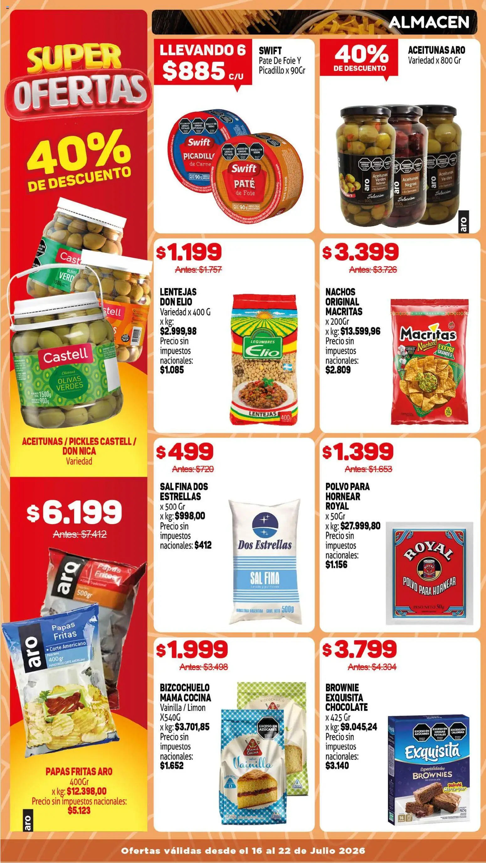 Makro ofertas │ válido desde el 16/07/2026 | Página: 7 | Productos: Cocina, Limón, Chocolate, Papas fritas