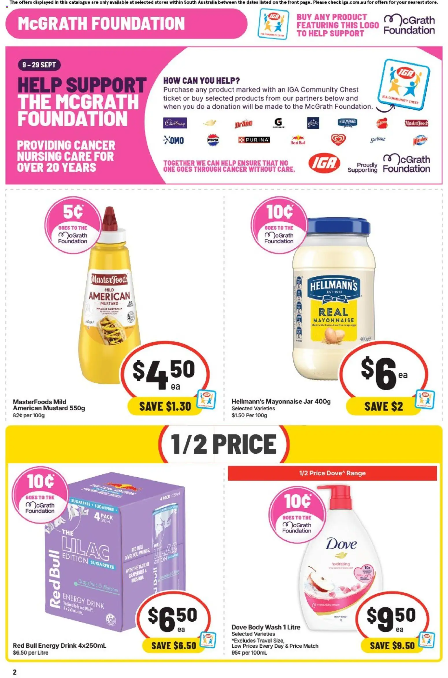 IGA catalogue - valid from 09/09/2026 | Page: 3 | Products: Energy drink, Mustard, Pepsi, Grapefruit