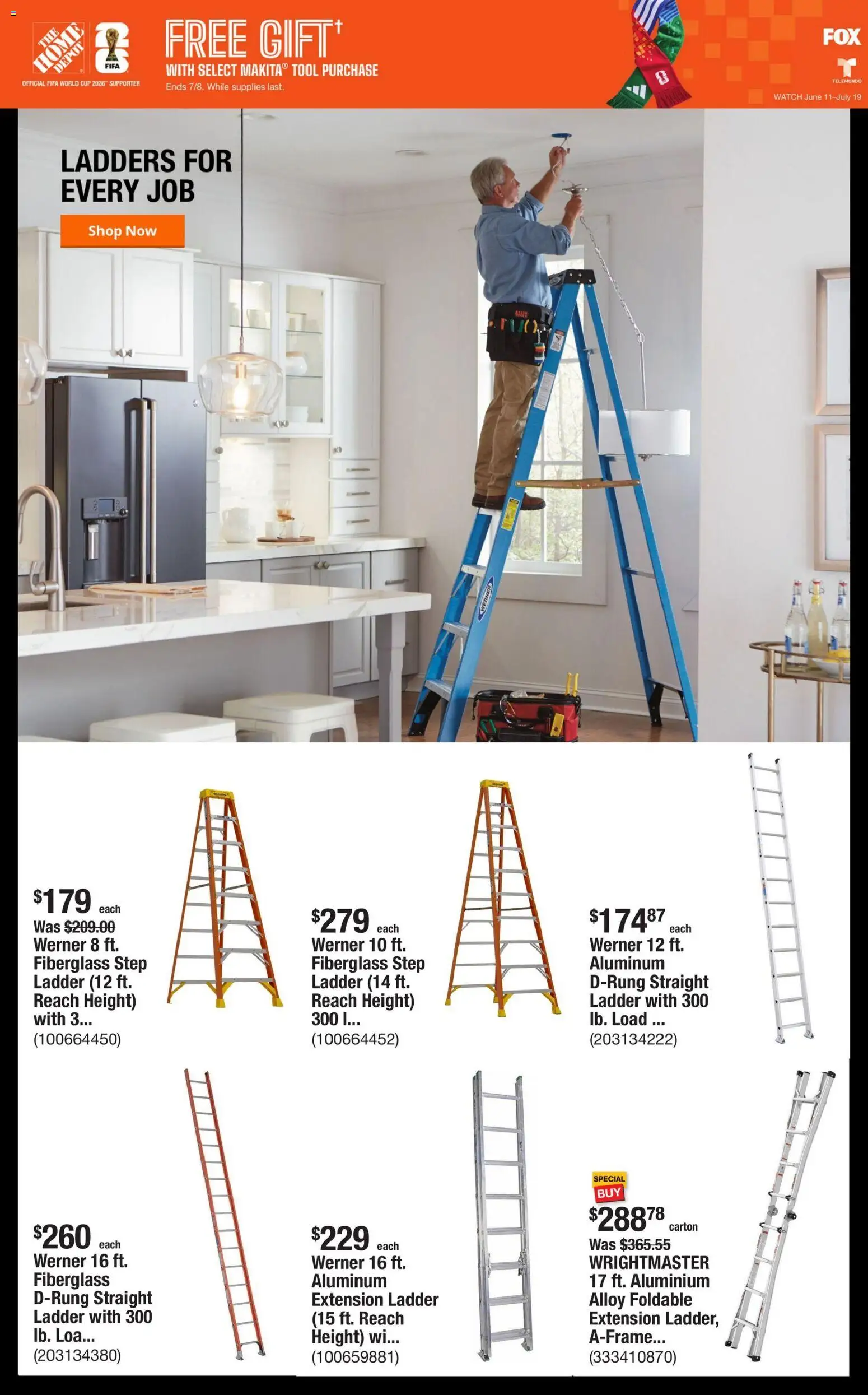 Home Depot Shop Pro Ad - CA - valid from 11.05.2026 | Page: 4 | Products: Ladder, Watch
